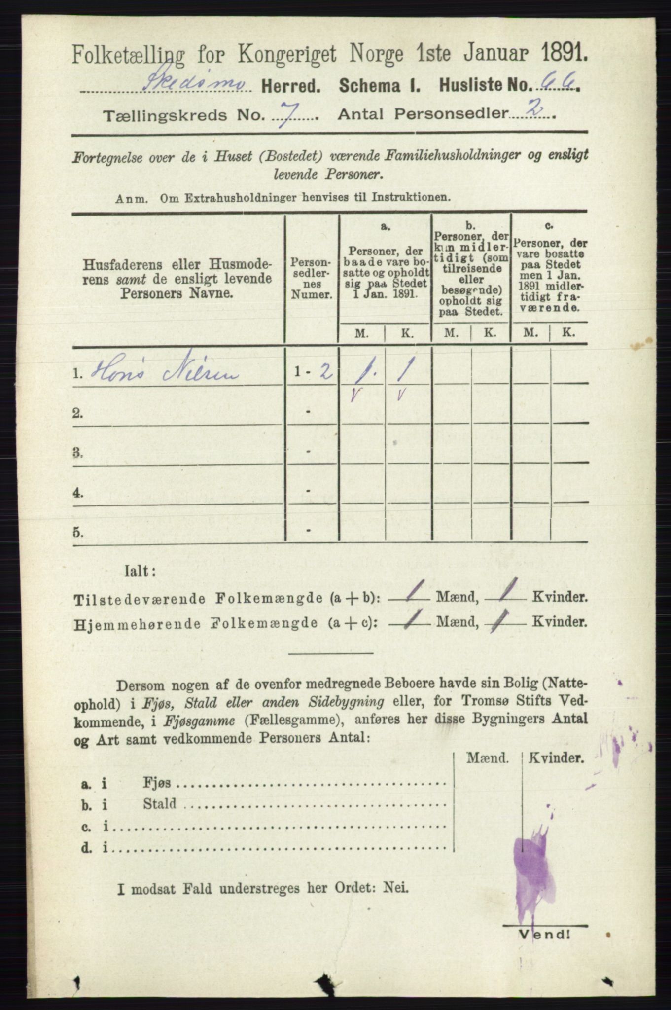 RA, 1891 census for 0231 Skedsmo, 1891, p. 3332