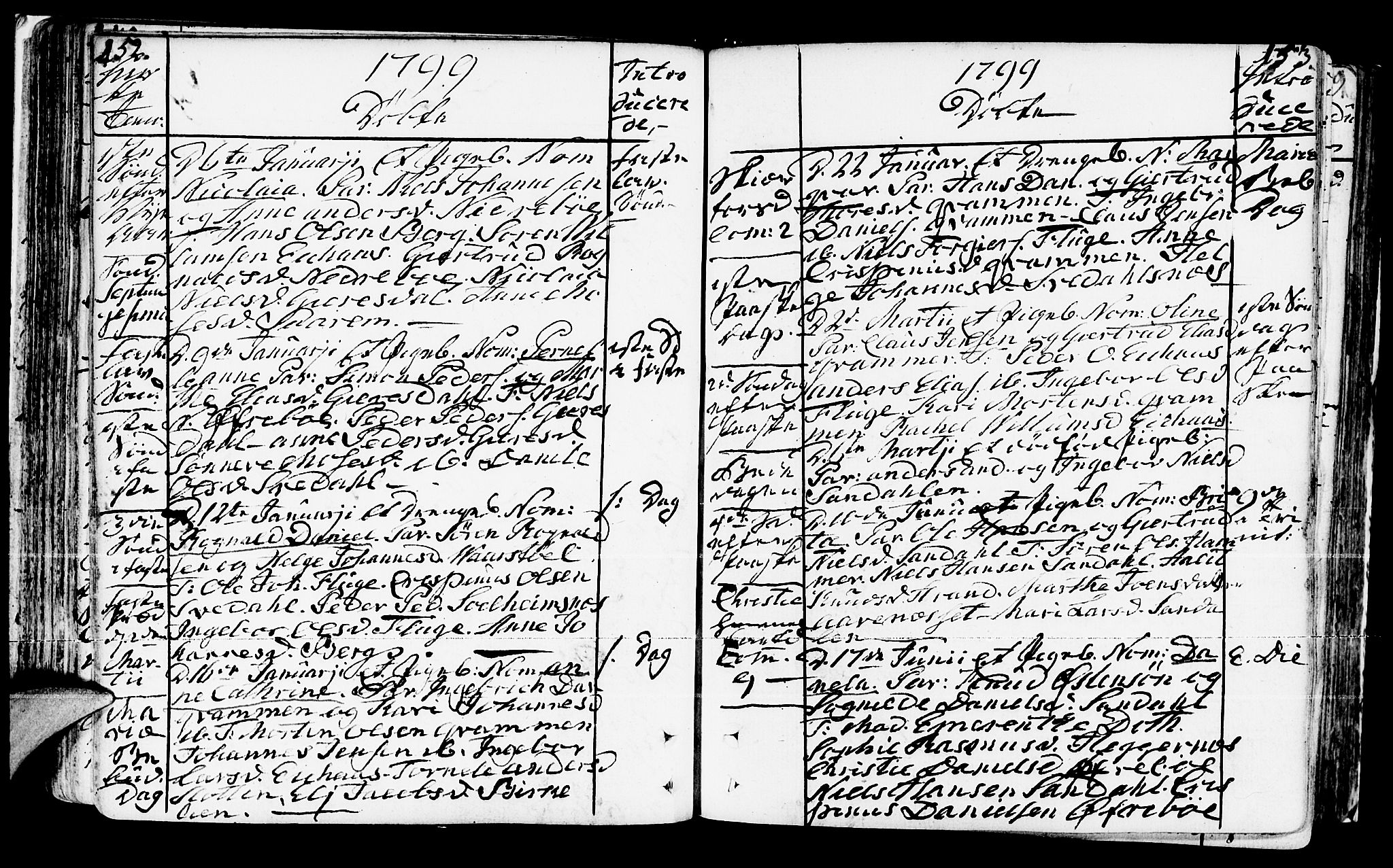 Jølster sokneprestembete, SAB/A-80701/H/Haa/Haaa/L0005: Parish register (official) no. A 5, 1790-1821, p. 152-153