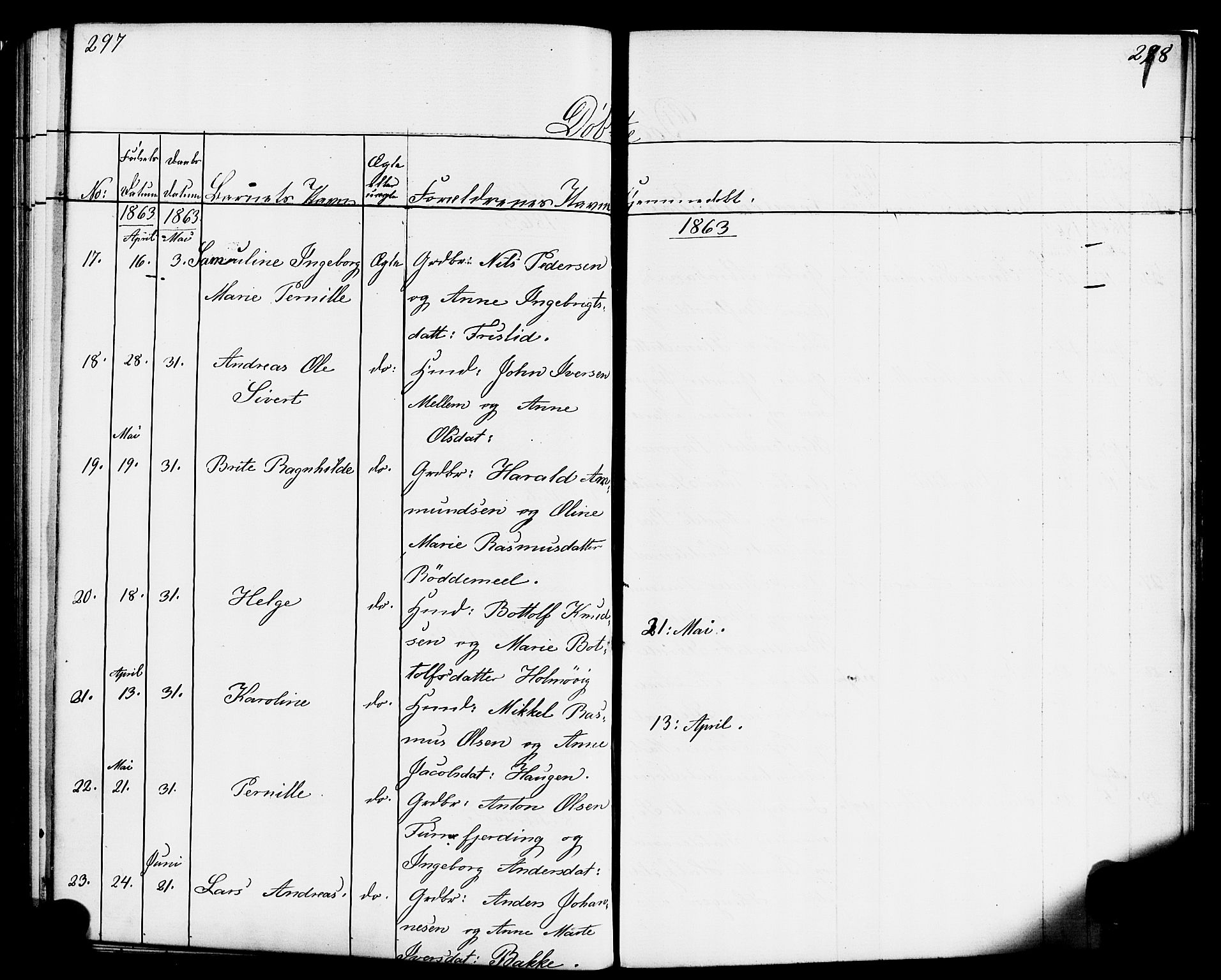 Hornindal sokneprestembete, AV/SAB-A-82401/H/Haa/Haaa/L0001: Parish register (official) no. A 1, 1837-1866, p. 298-299