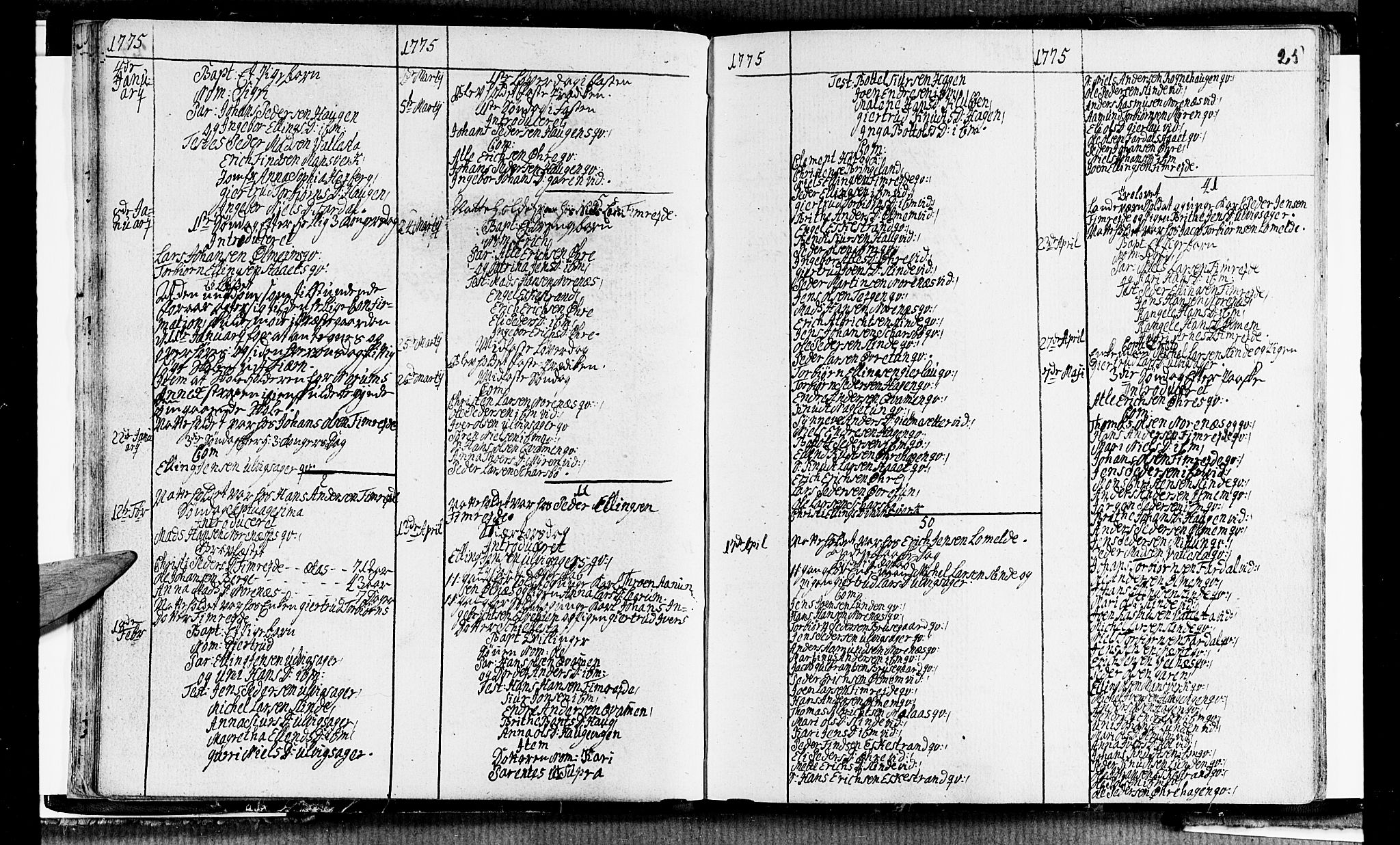 Sogndal sokneprestembete, AV/SAB-A-81301/H/Haa/Haaa/L0006: Parish register (official) no. A 6, 1770-1782, p. 25