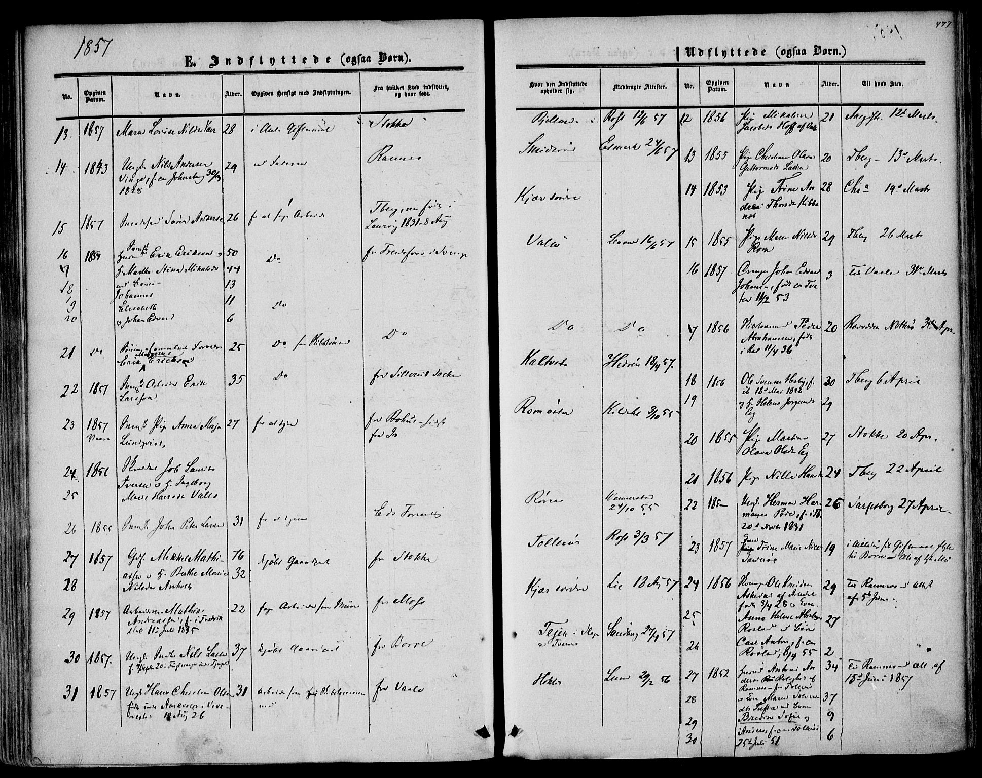 Sem kirkebøker, SAKO/A-5/F/Fa/L0007: Parish register (official) no. I 7, 1856-1865, p. 477