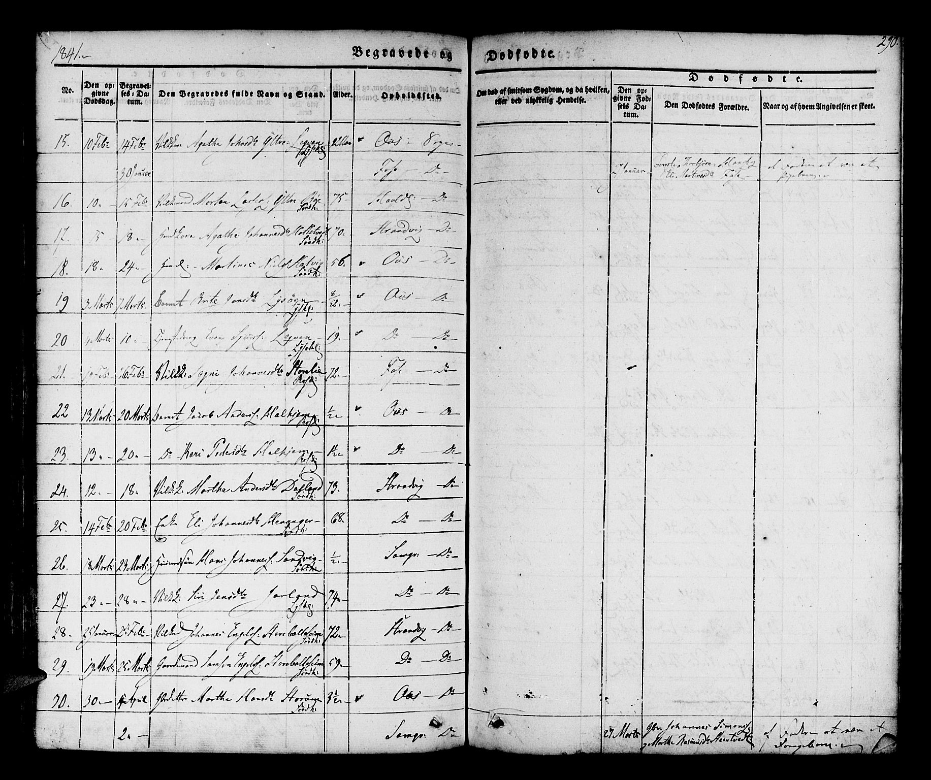 Os sokneprestembete, SAB/A-99929: Parish register (official) no. A 15, 1839-1851, p. 290