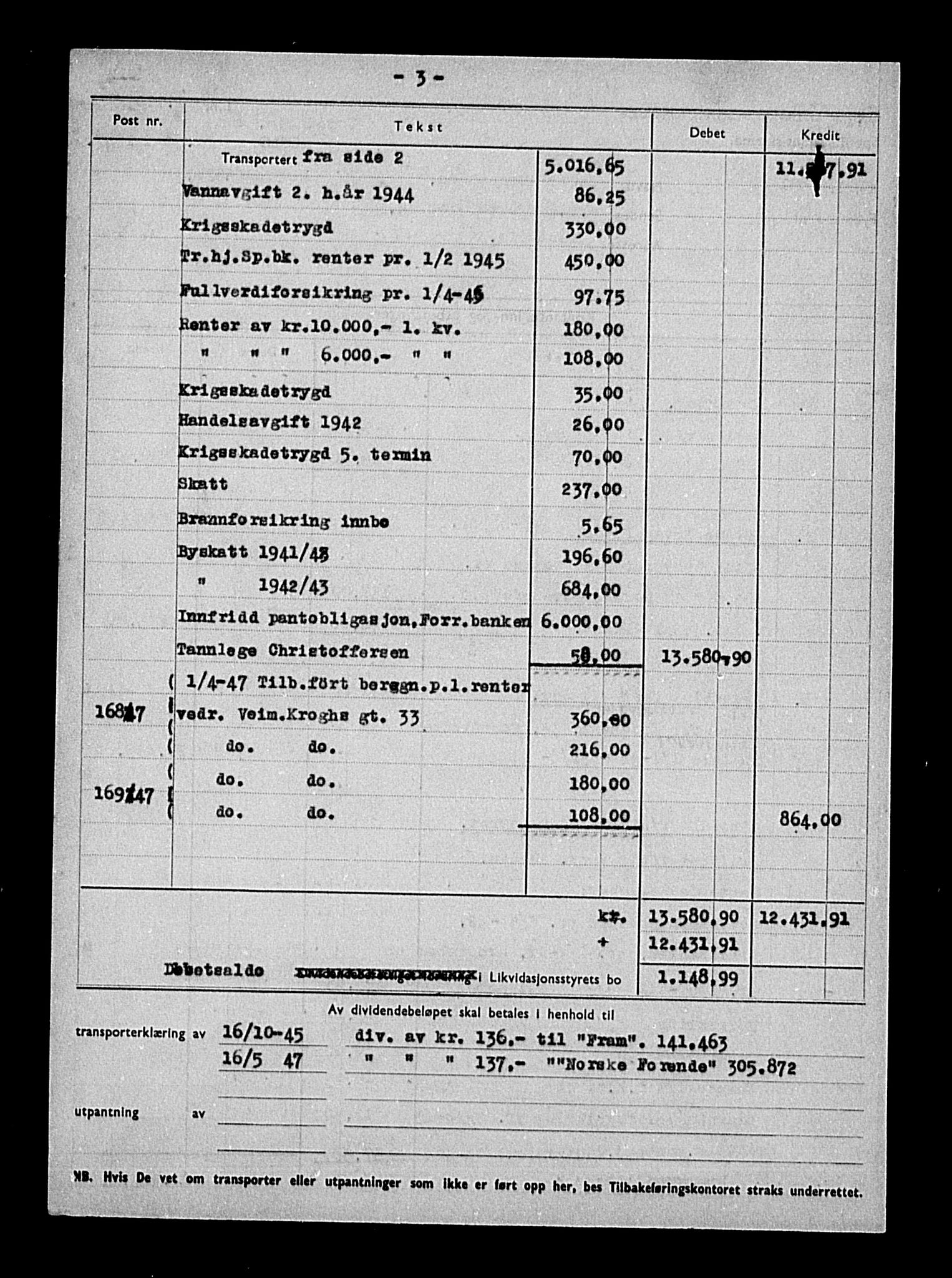 Justisdepartementet, Tilbakeføringskontoret for inndratte formuer, RA/S-1564/H/Hc/Hca/L0891: --, 1945-1947, p. 250