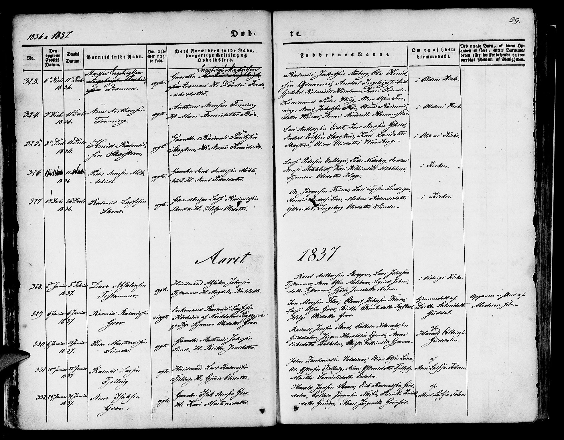 Innvik sokneprestembete, AV/SAB-A-80501: Parish register (official) no. A 4I, 1831-1846, p. 29