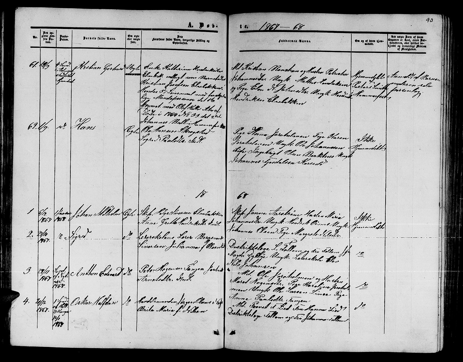 Alta sokneprestkontor, SATØ/S-1338/H/Hb/L0001.klokk: Parish register (copy) no. 1, 1858-1878, p. 89-90