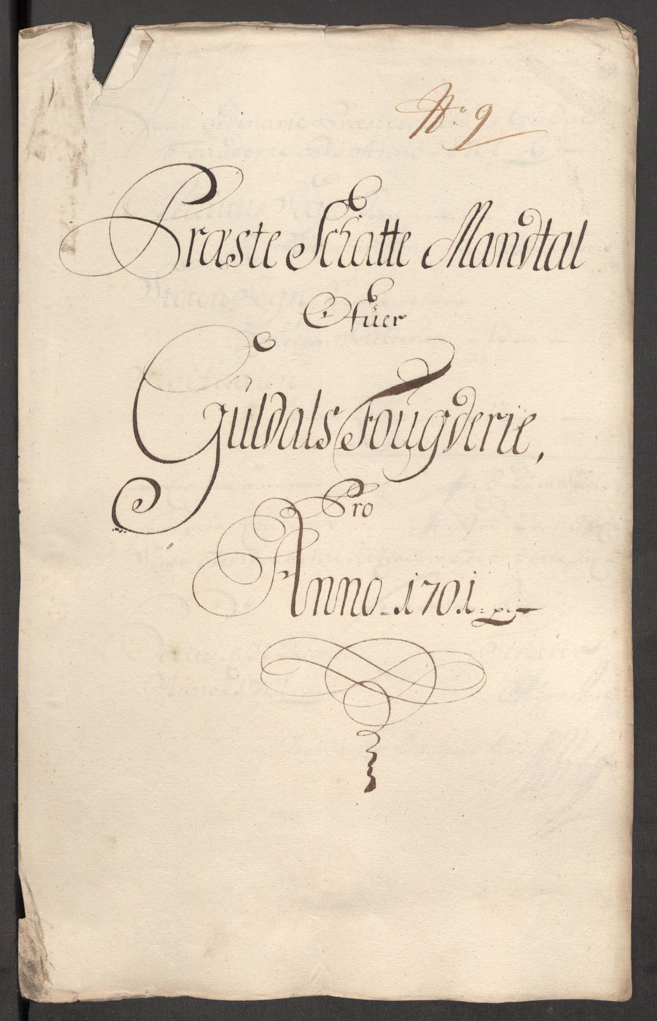 Rentekammeret inntil 1814, Reviderte regnskaper, Fogderegnskap, AV/RA-EA-4092/R60/L3951: Fogderegnskap Orkdal og Gauldal, 1701, p. 272