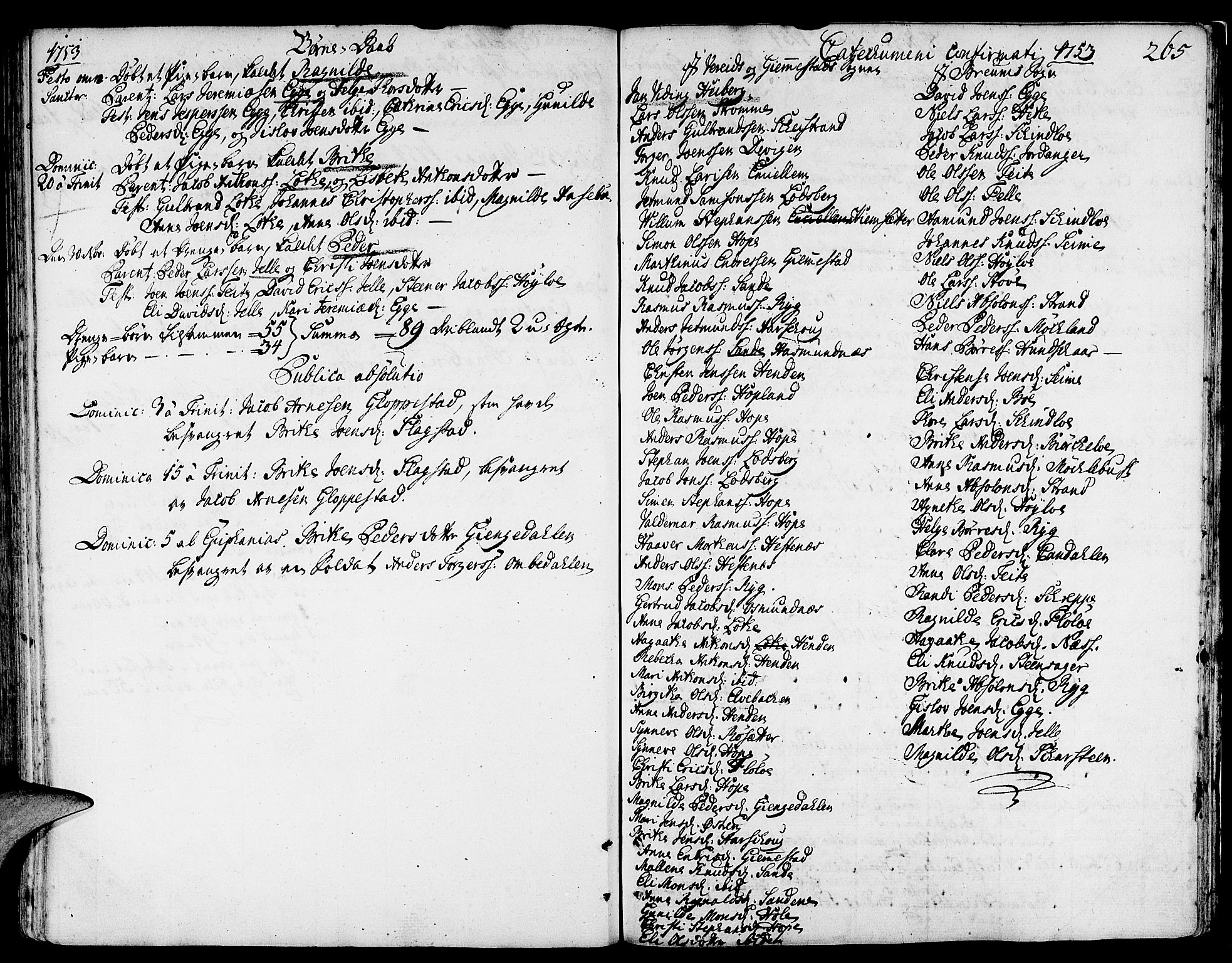 Gloppen sokneprestembete, AV/SAB-A-80101/H/Haa/Haaa/L0003: Parish register (official) no. A 3, 1739-1757, p. 265