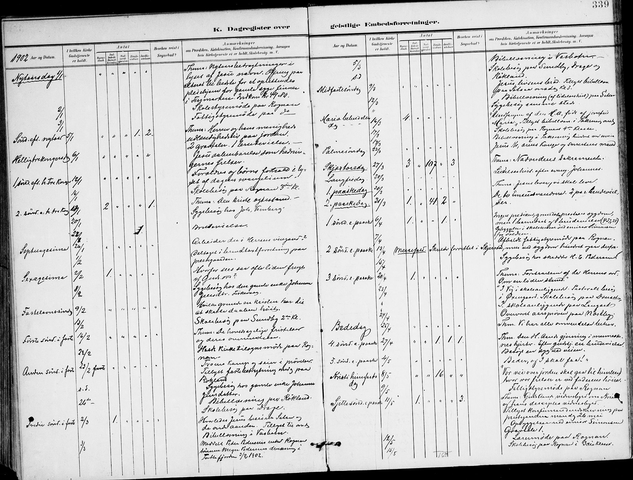 Ministerialprotokoller, klokkerbøker og fødselsregistre - Nordland, SAT/A-1459/847/L0672: Parish register (official) no. 847A12, 1902-1919, p. 339