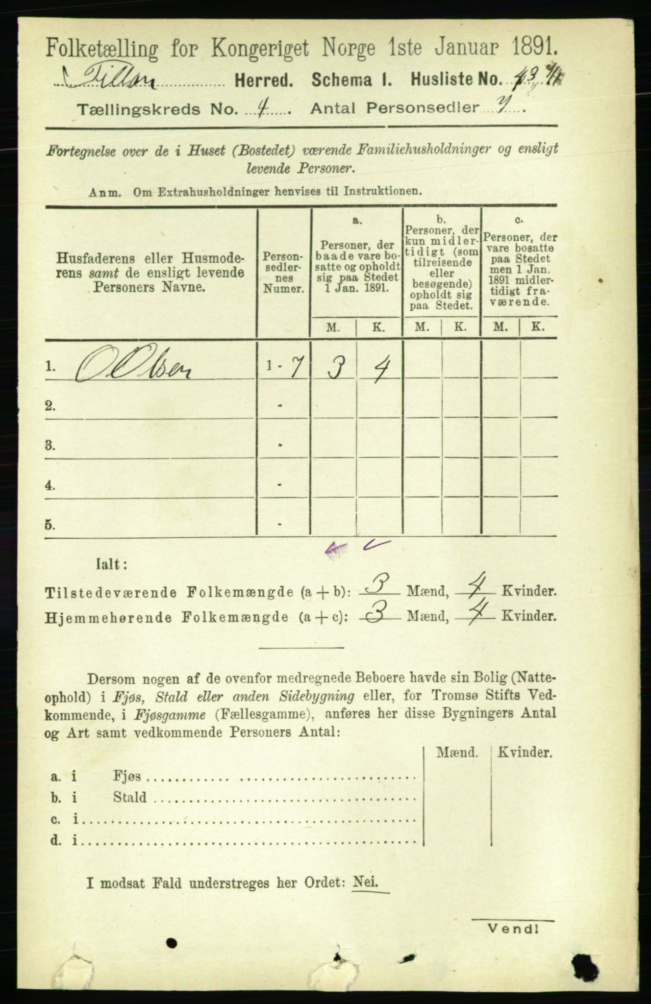 RA, 1891 census for 1616 Fillan, 1891, p. 663