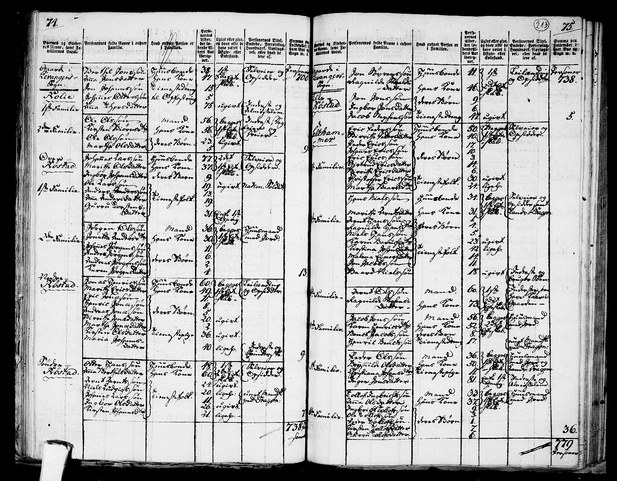 RA, 1801 census for 1719P Skogn, 1801, p. 212b-213a