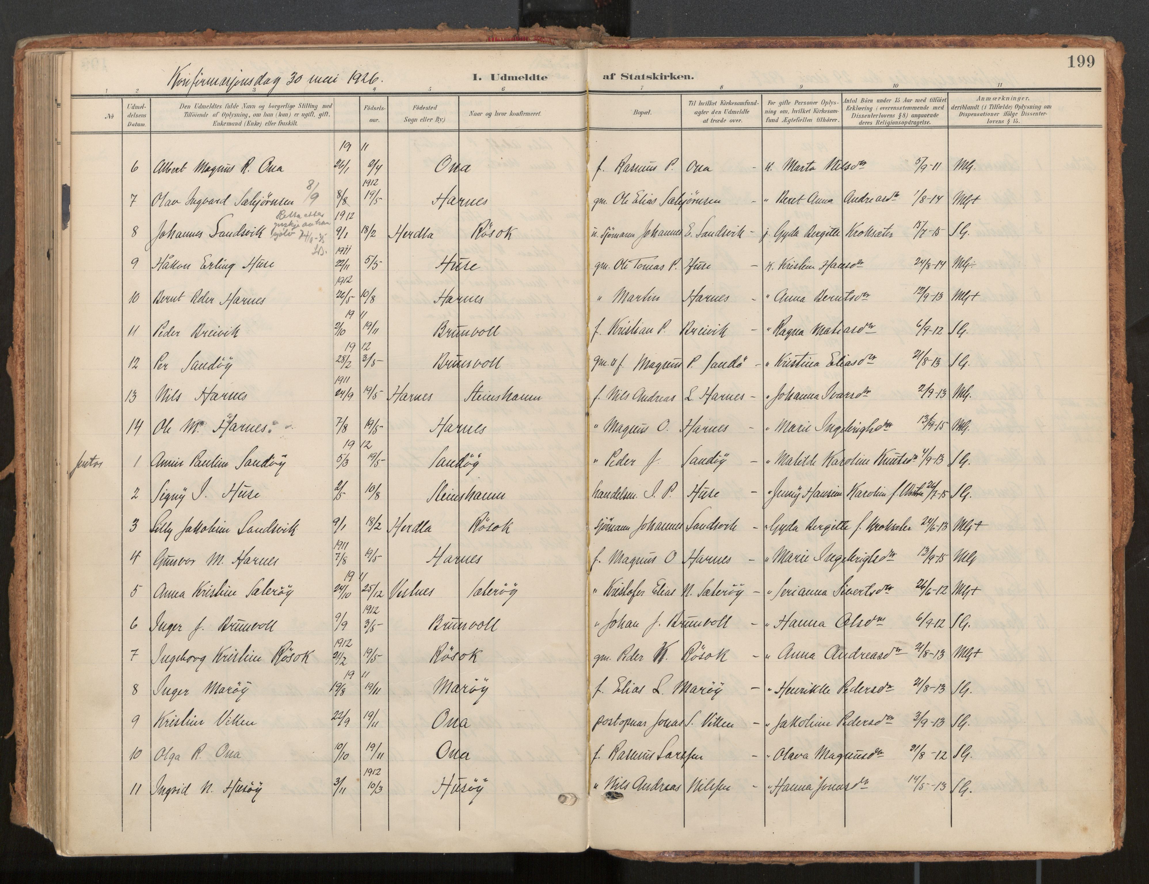 Ministerialprotokoller, klokkerbøker og fødselsregistre - Møre og Romsdal, AV/SAT-A-1454/561/L0730: Parish register (official) no. 561A04, 1901-1929, p. 199