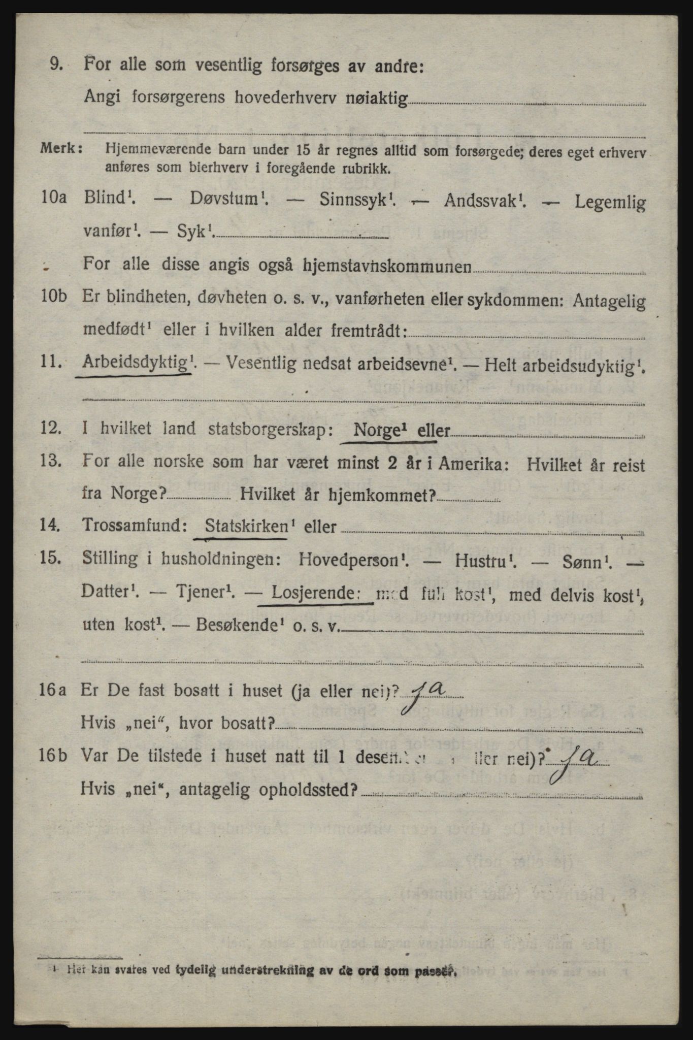 SAO, 1920 census for Berg, 1920, p. 9238