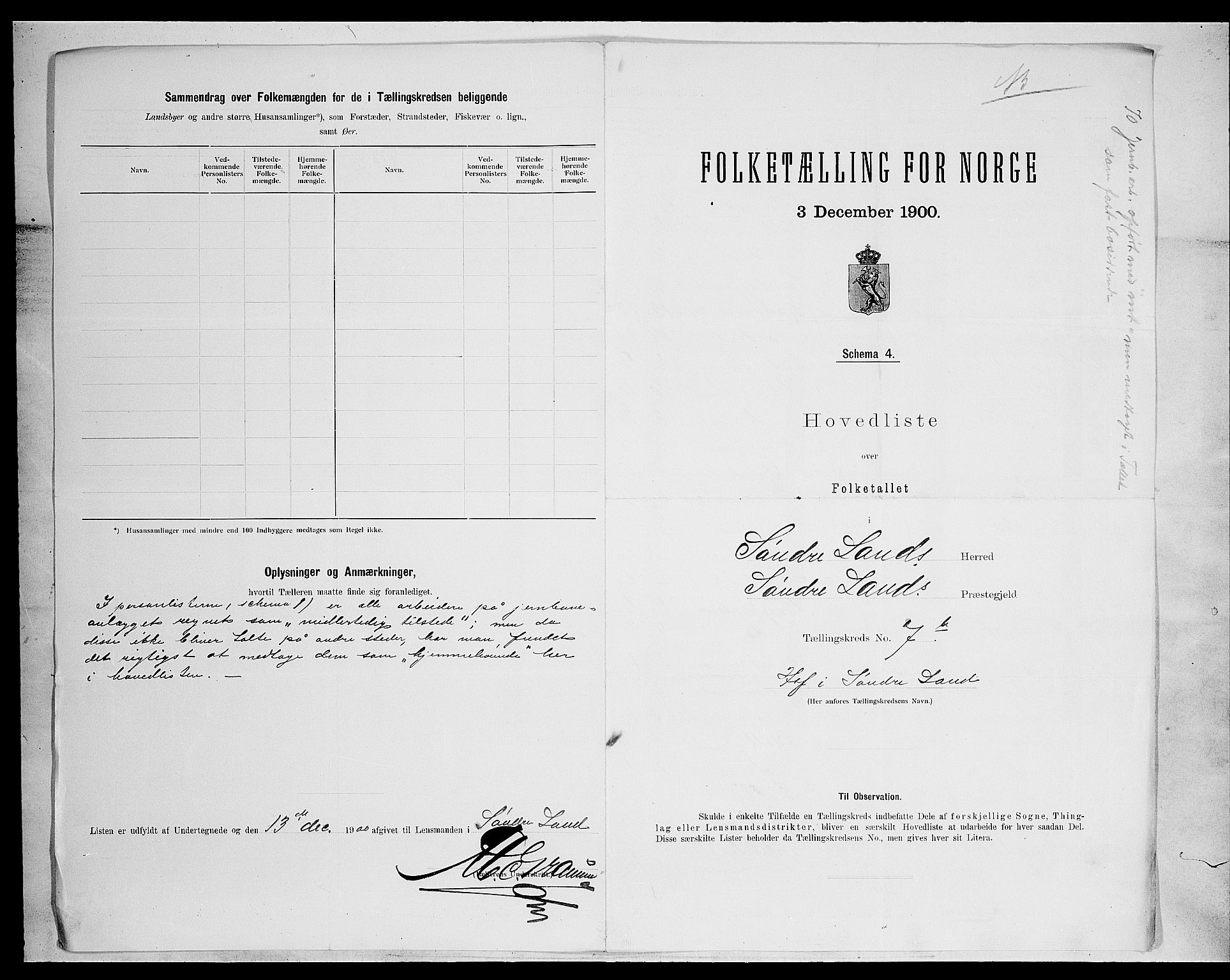 SAH, 1900 census for Søndre Land, 1900, p. 41