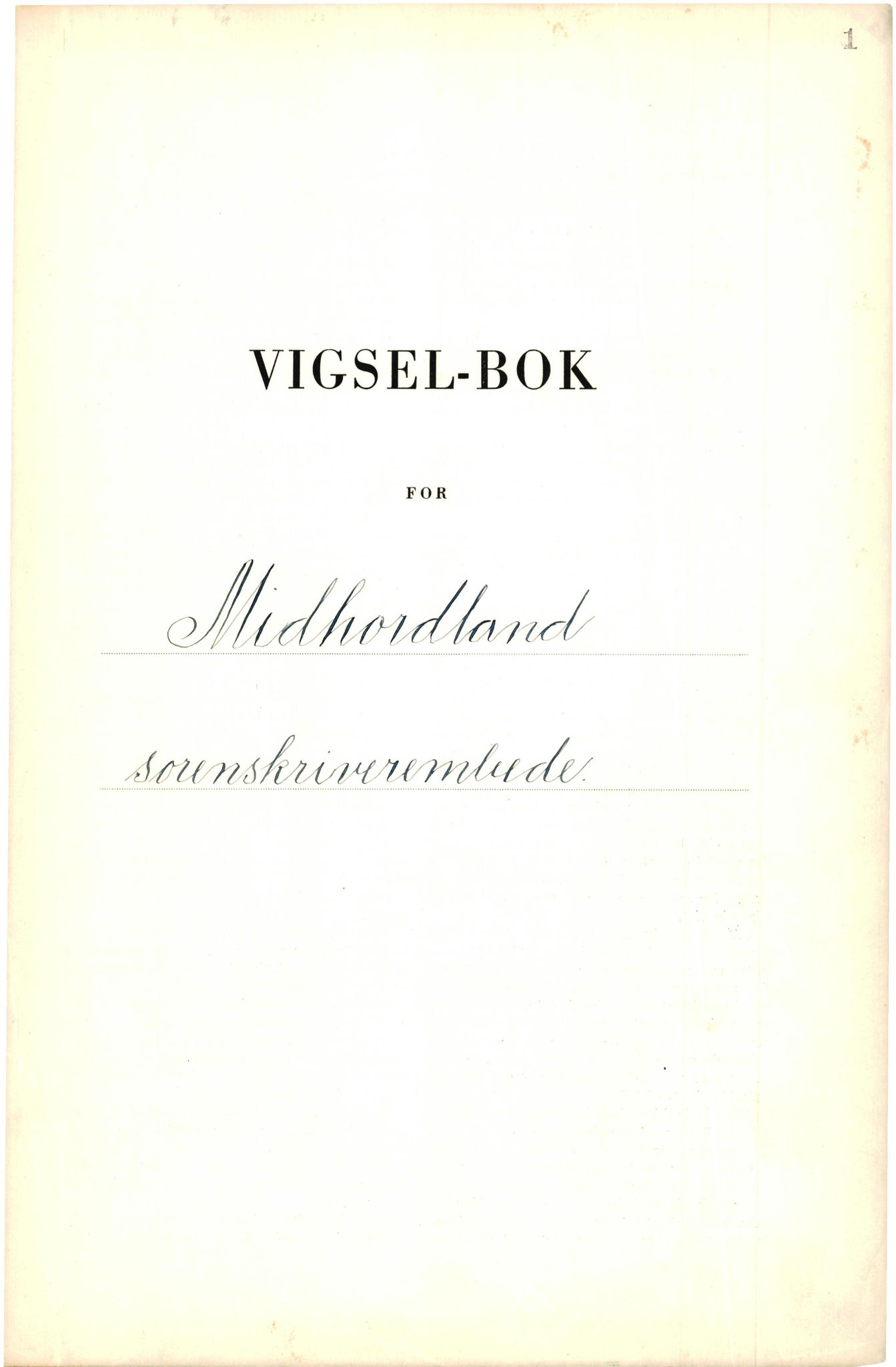 Midhordland sorenskriveri, SAB/A-3001/1/M/Mc/Mca/L0008: Vigselbok, 1948-1952, p. 1