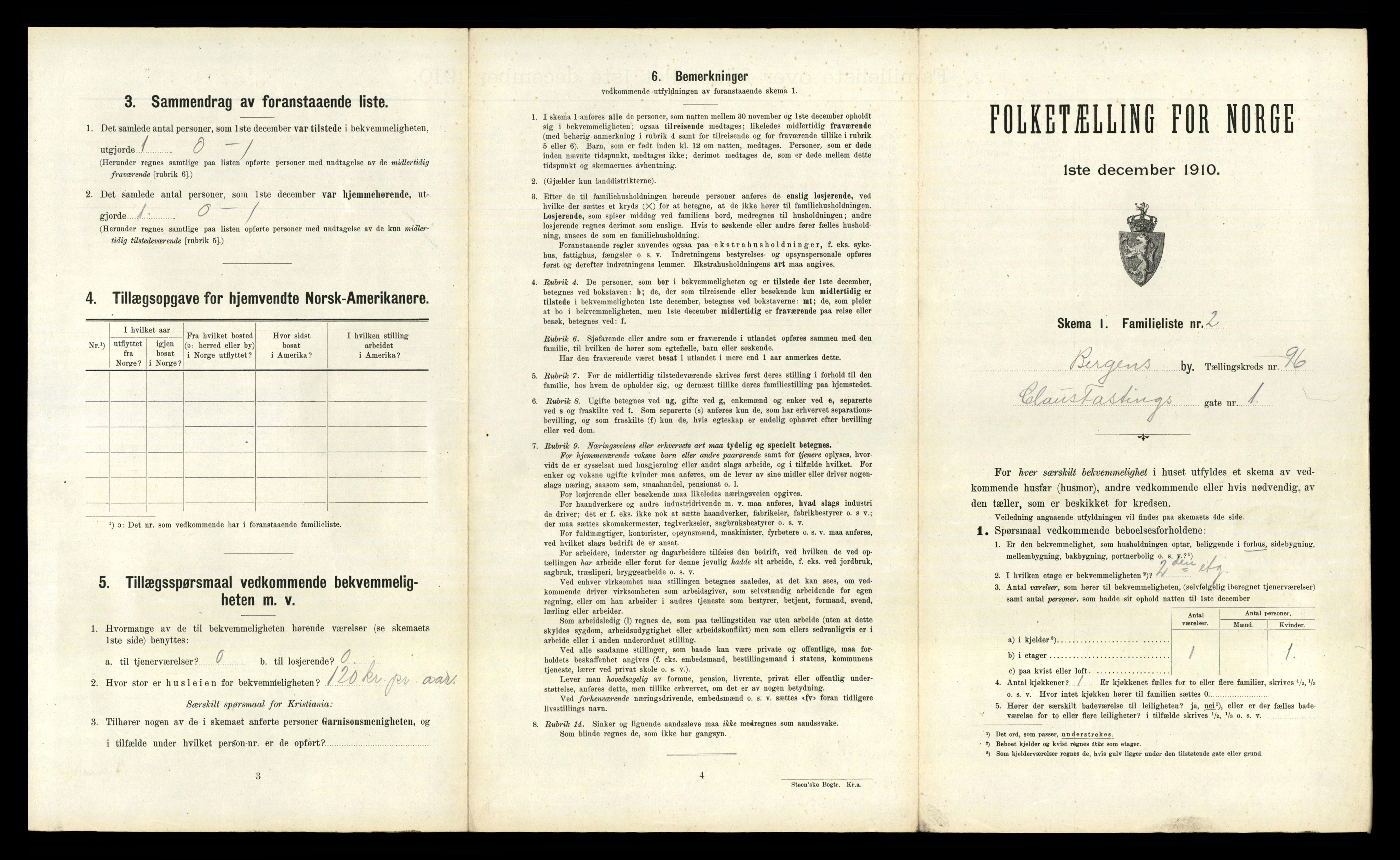 RA, 1910 census for Bergen, 1910, p. 33373