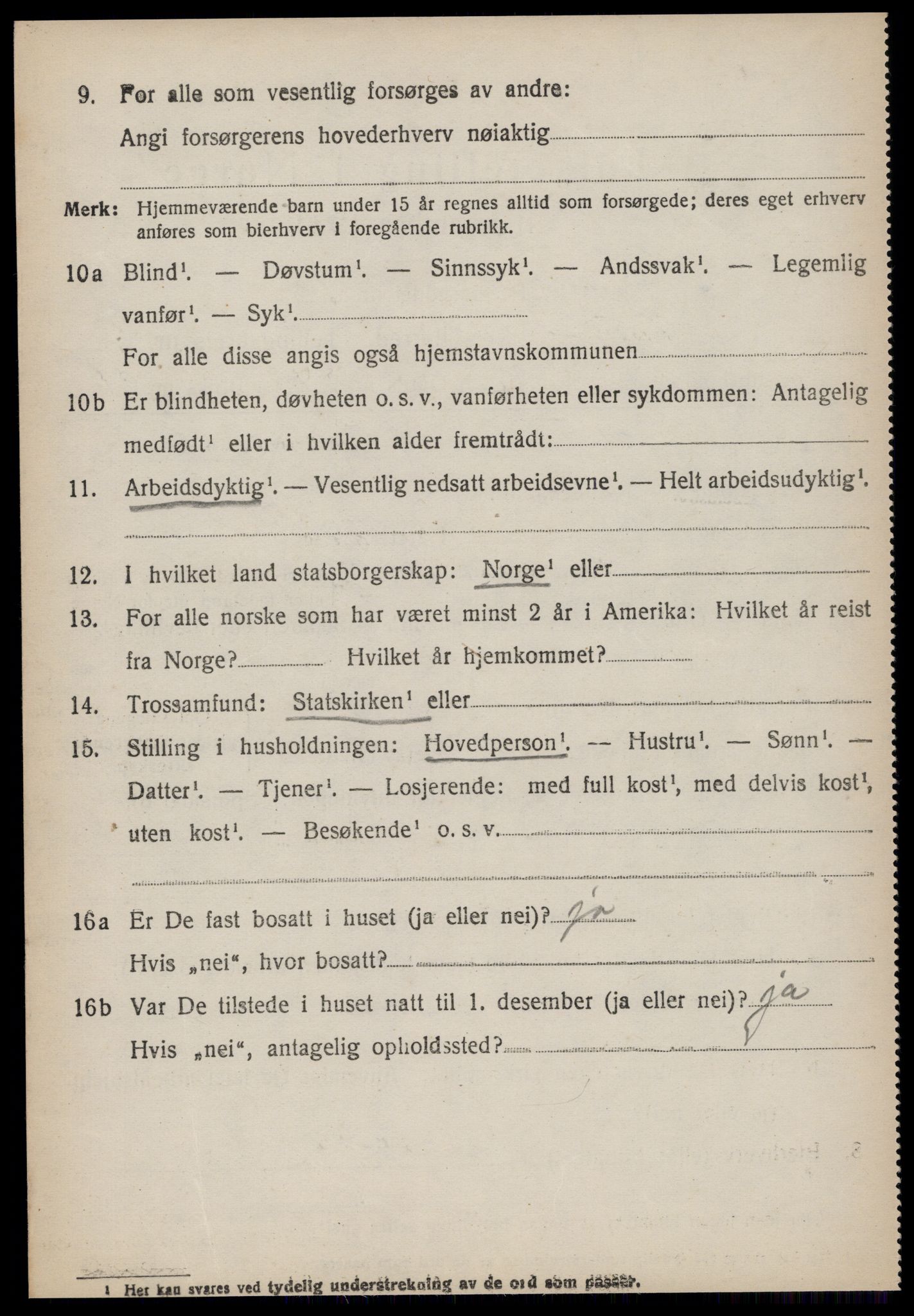 SAT, 1920 census for Vatne, 1920, p. 1783