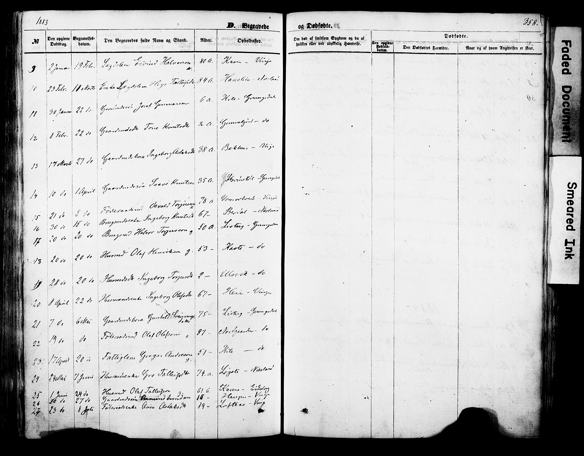 Vinje kirkebøker, SAKO/A-312/F/Fa/L0005: Parish register (official) no. I 5, 1870-1886, p. 358