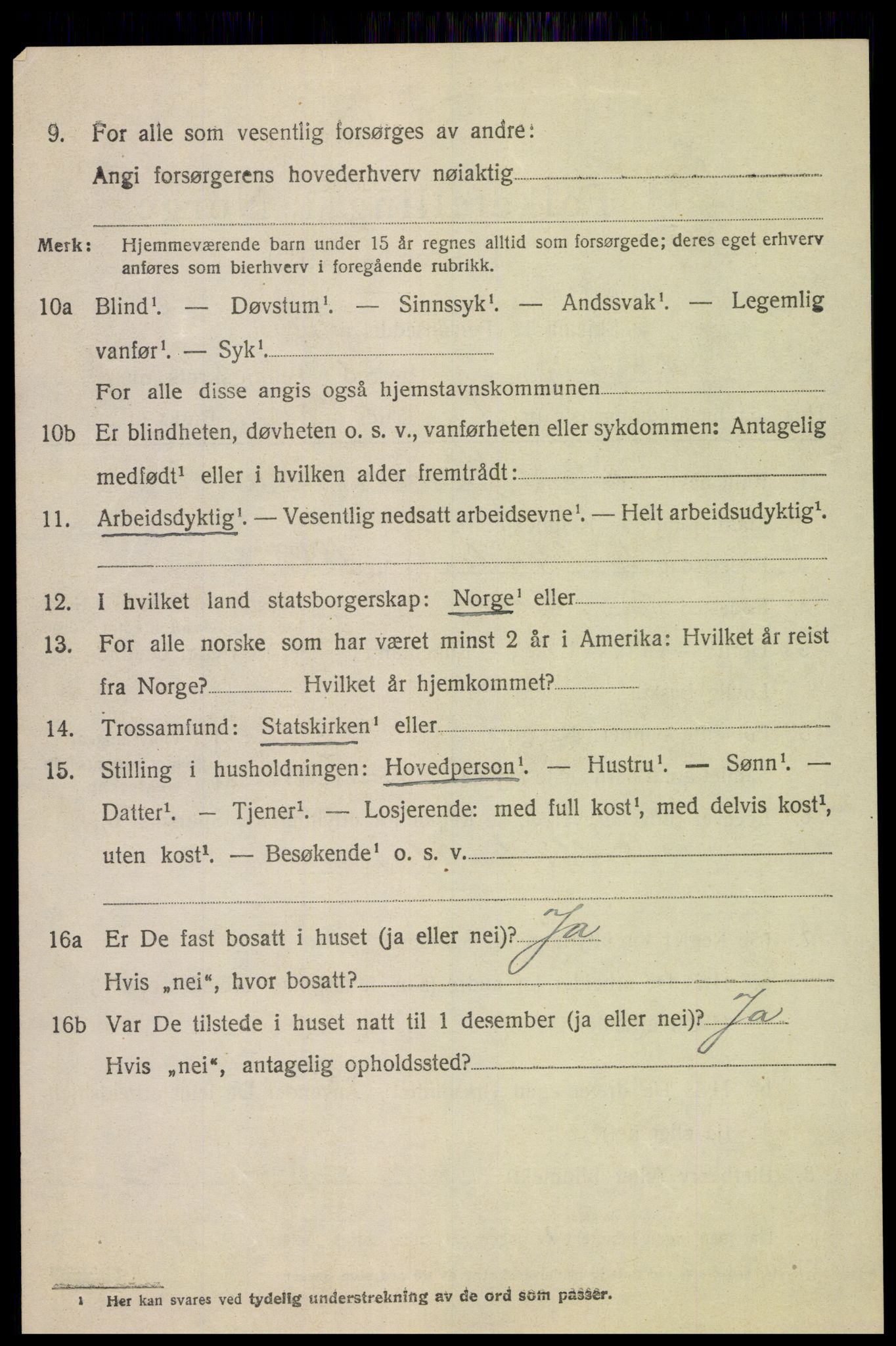 SAH, 1920 census for Lom, 1920, p. 4757