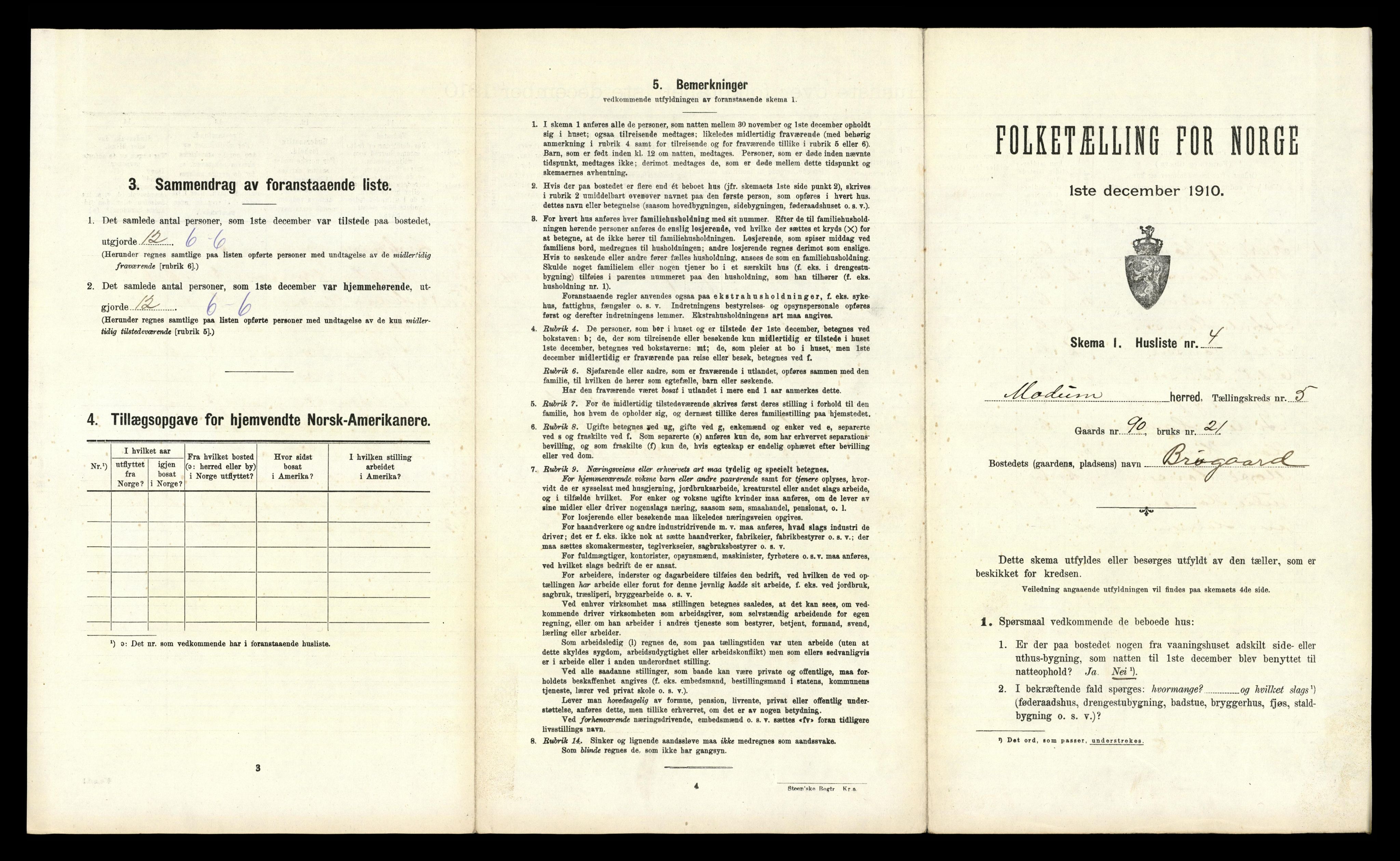 RA, 1910 census for Modum, 1910, p. 552