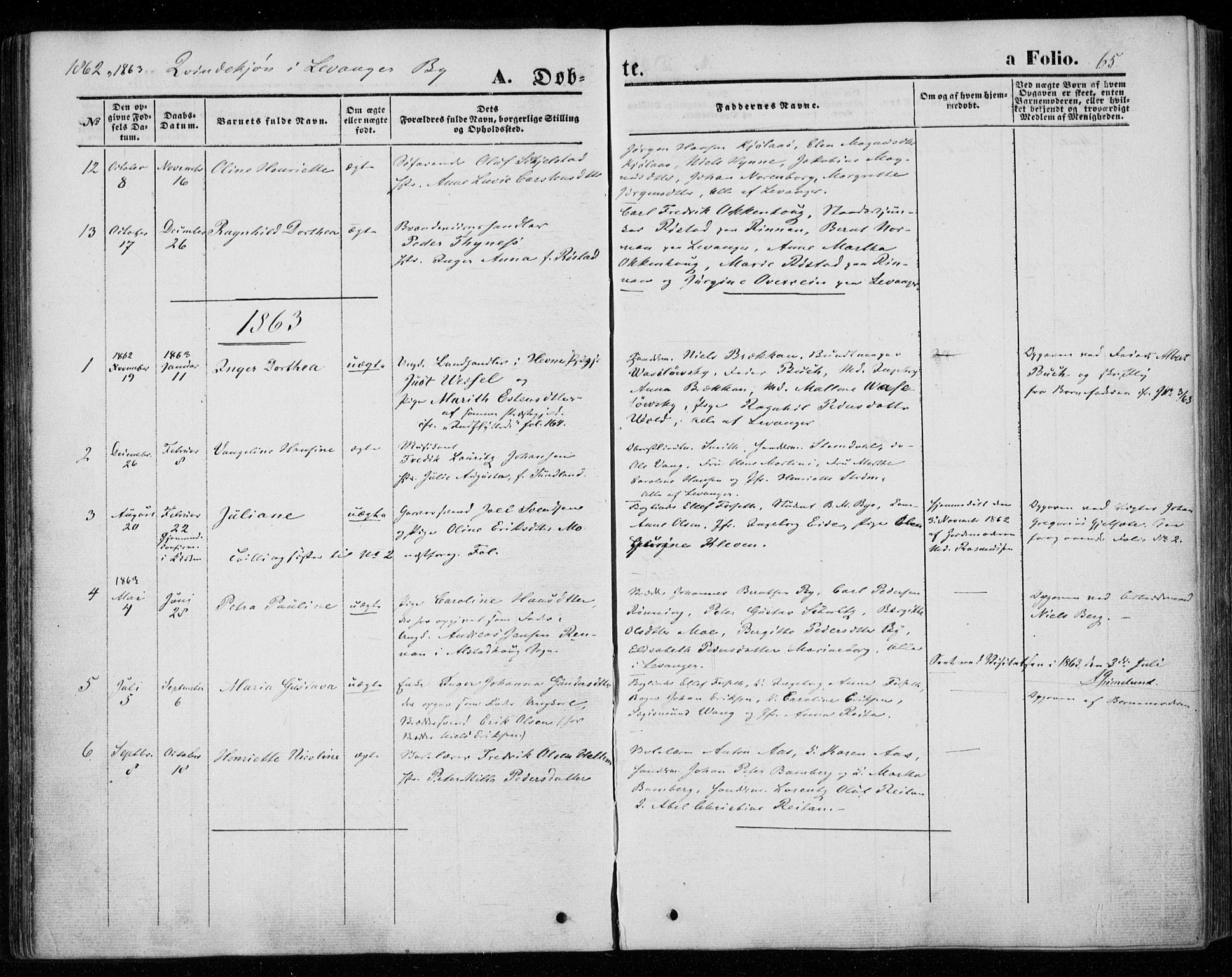 Ministerialprotokoller, klokkerbøker og fødselsregistre - Nord-Trøndelag, SAT/A-1458/720/L0184: Parish register (official) no. 720A02 /1, 1855-1863, p. 65