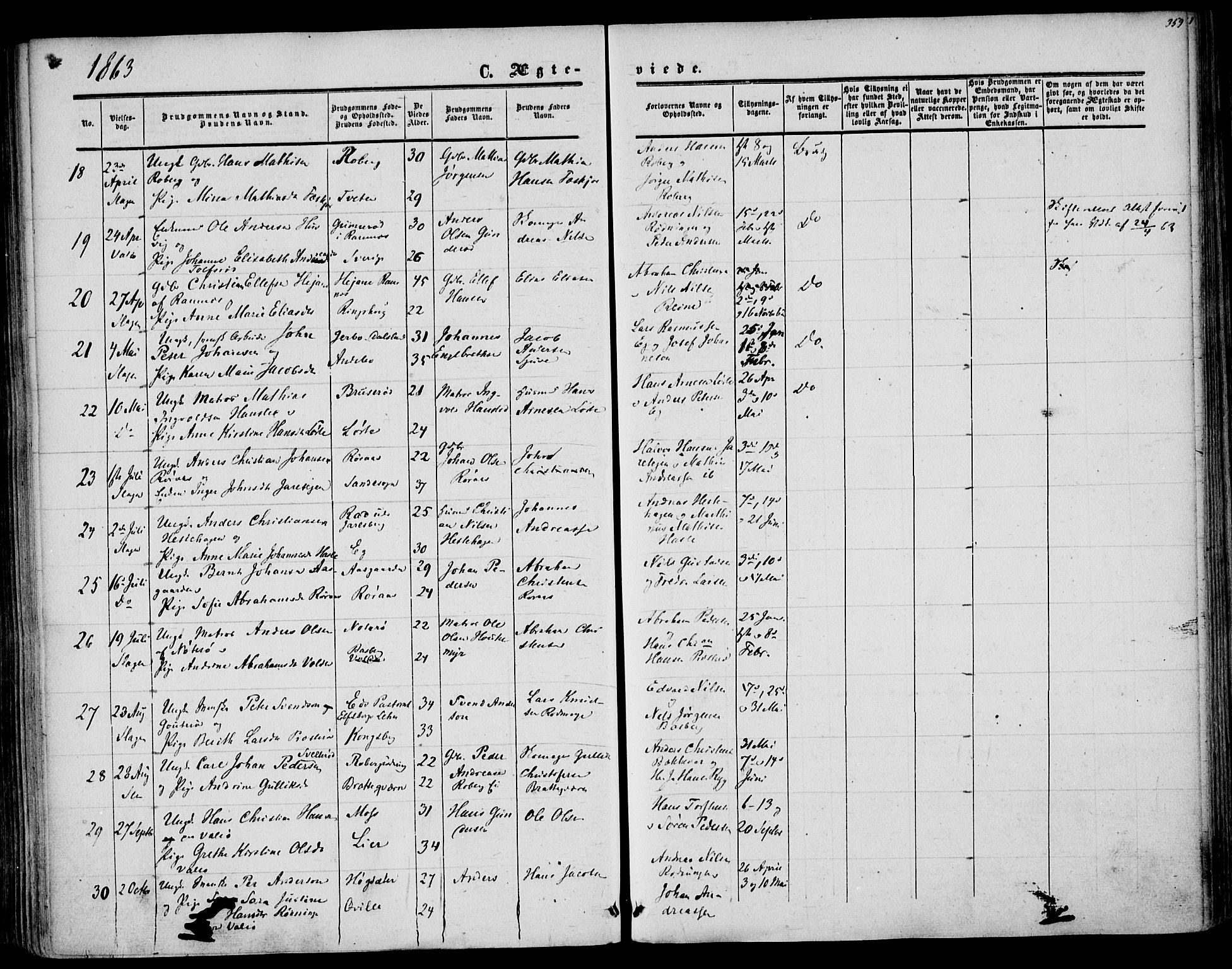 Sem kirkebøker, AV/SAKO-A-5/F/Fa/L0007: Parish register (official) no. I 7, 1856-1865, p. 359