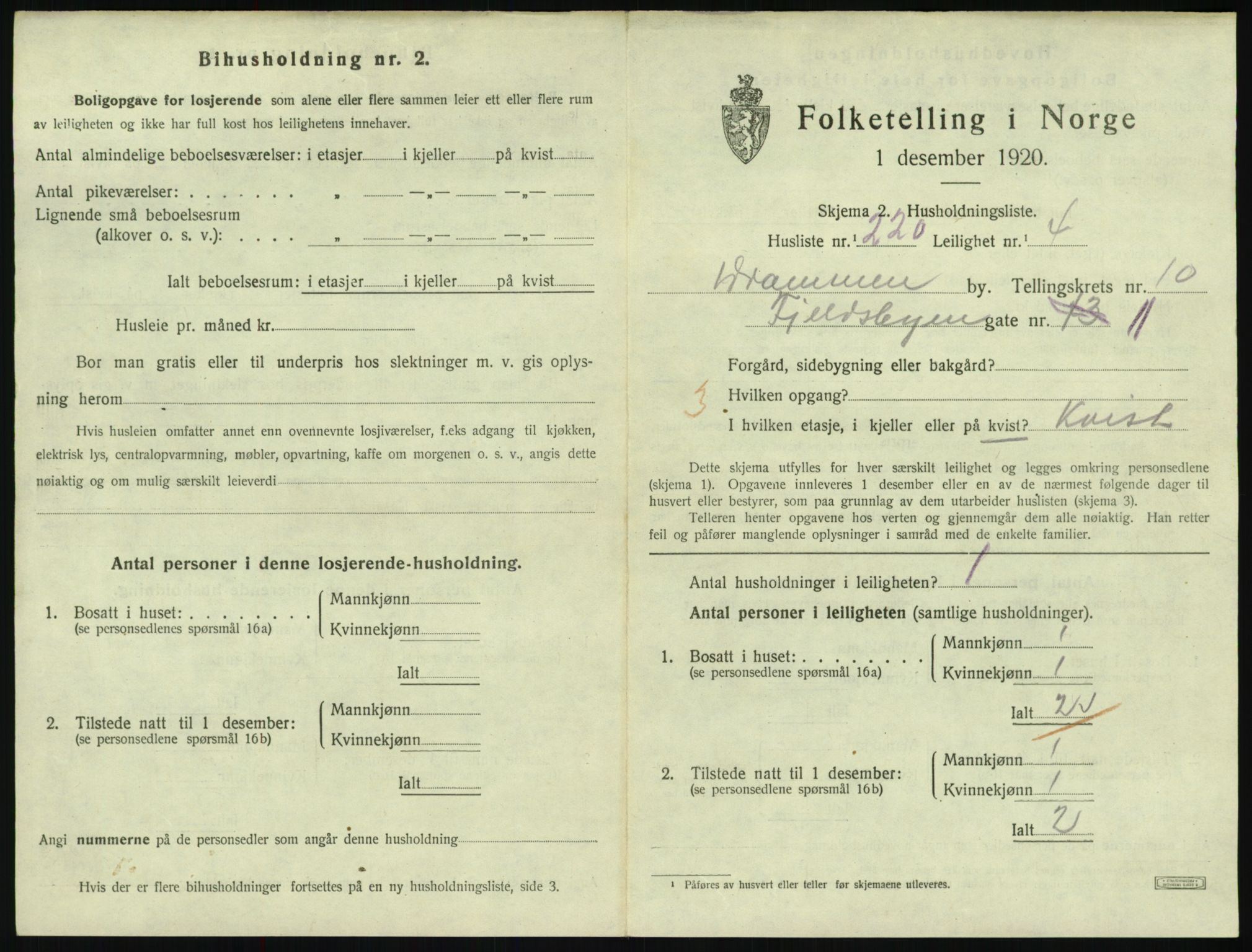 SAKO, 1920 census for Drammen, 1920, p. 17005