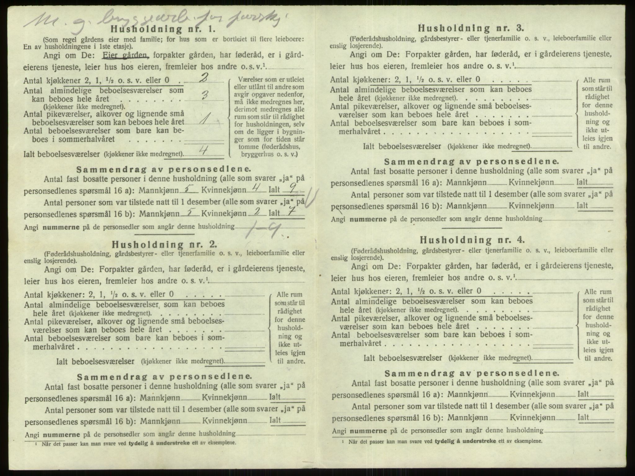 SAO, 1920 census for Berg, 1920, p. 872