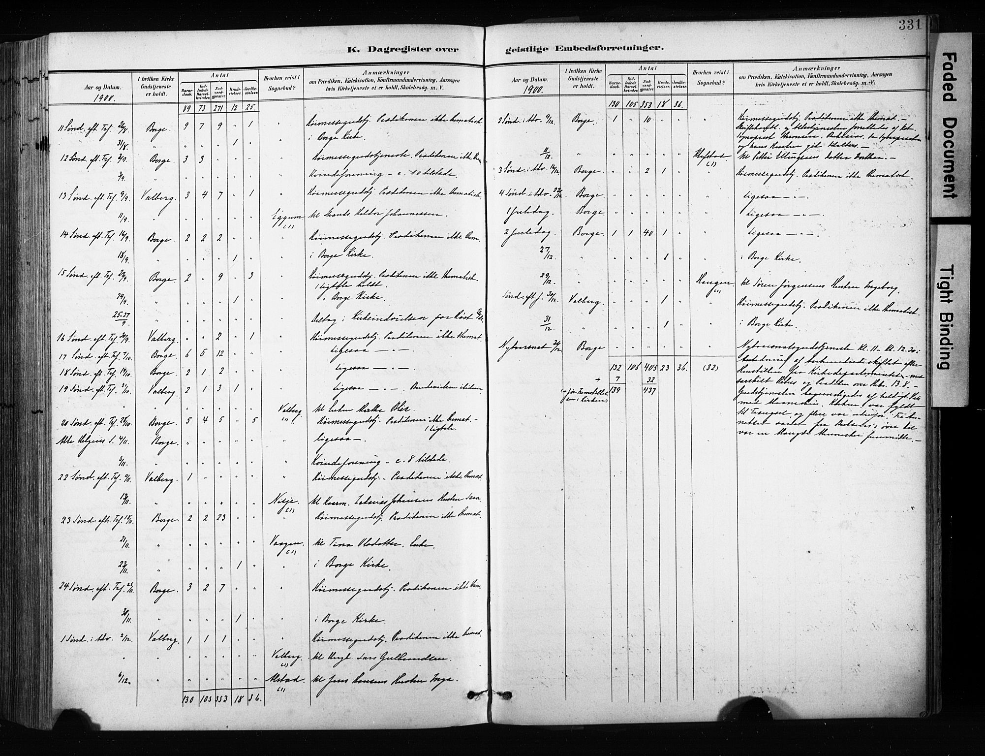 Ministerialprotokoller, klokkerbøker og fødselsregistre - Nordland, AV/SAT-A-1459/880/L1134: Parish register (official) no. 880A08, 1899-1908, p. 331