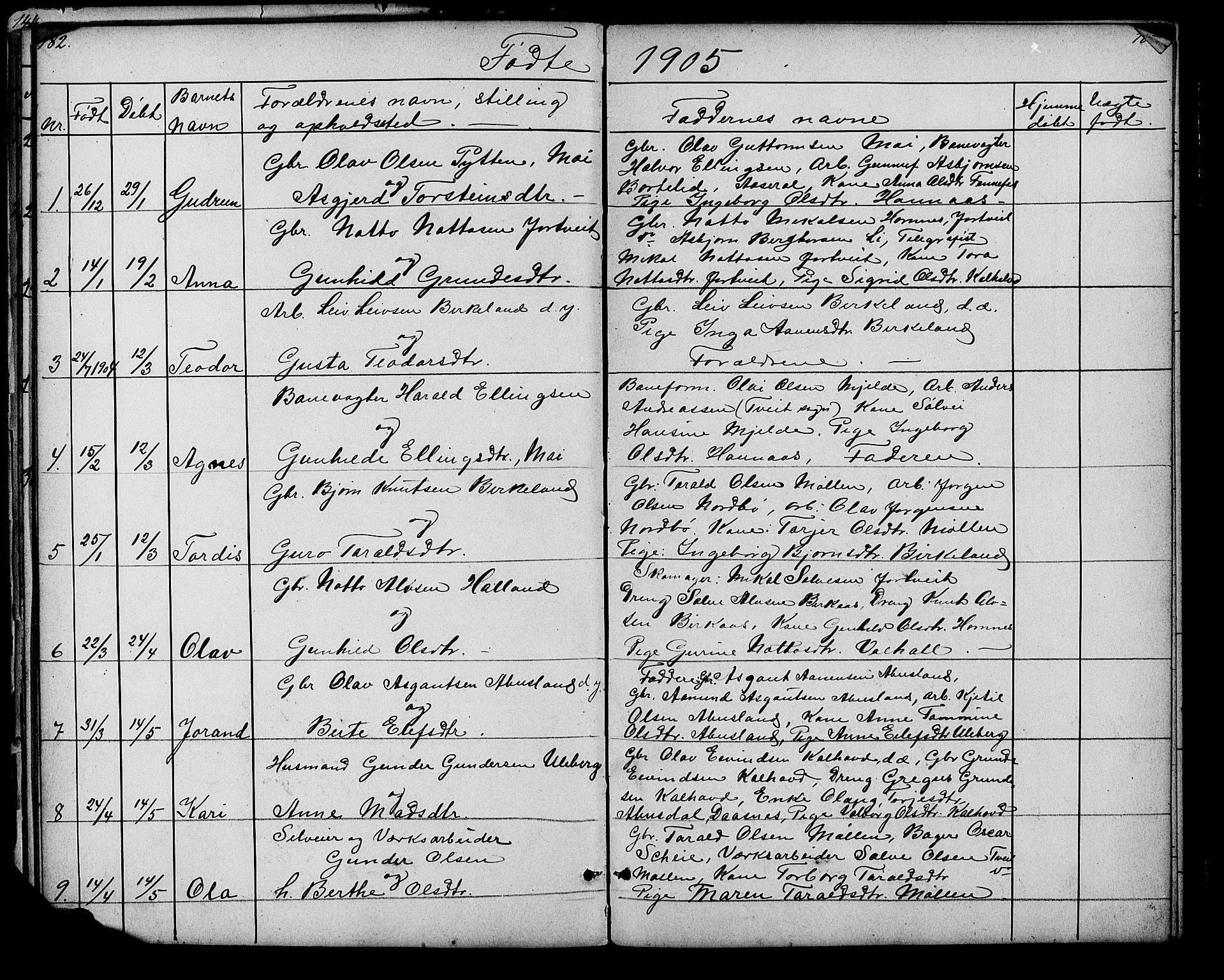 Evje sokneprestkontor, SAK/1111-0008/F/Fb/Fbb/L0002: Parish register (copy) no. B 2, 1879-1909, p. 182-183