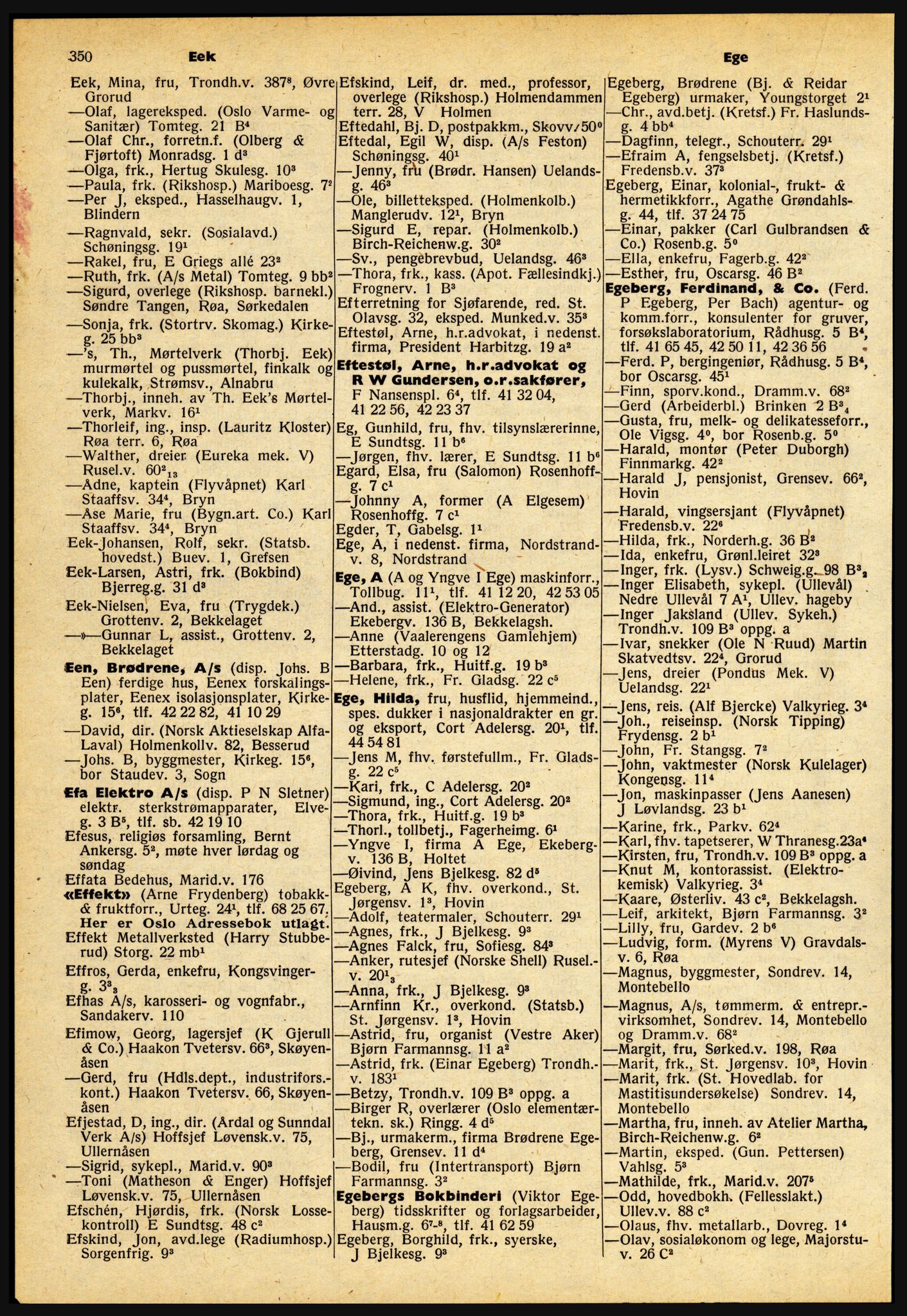 Kristiania/Oslo adressebok, PUBL/-, 1957-1958, p. 350