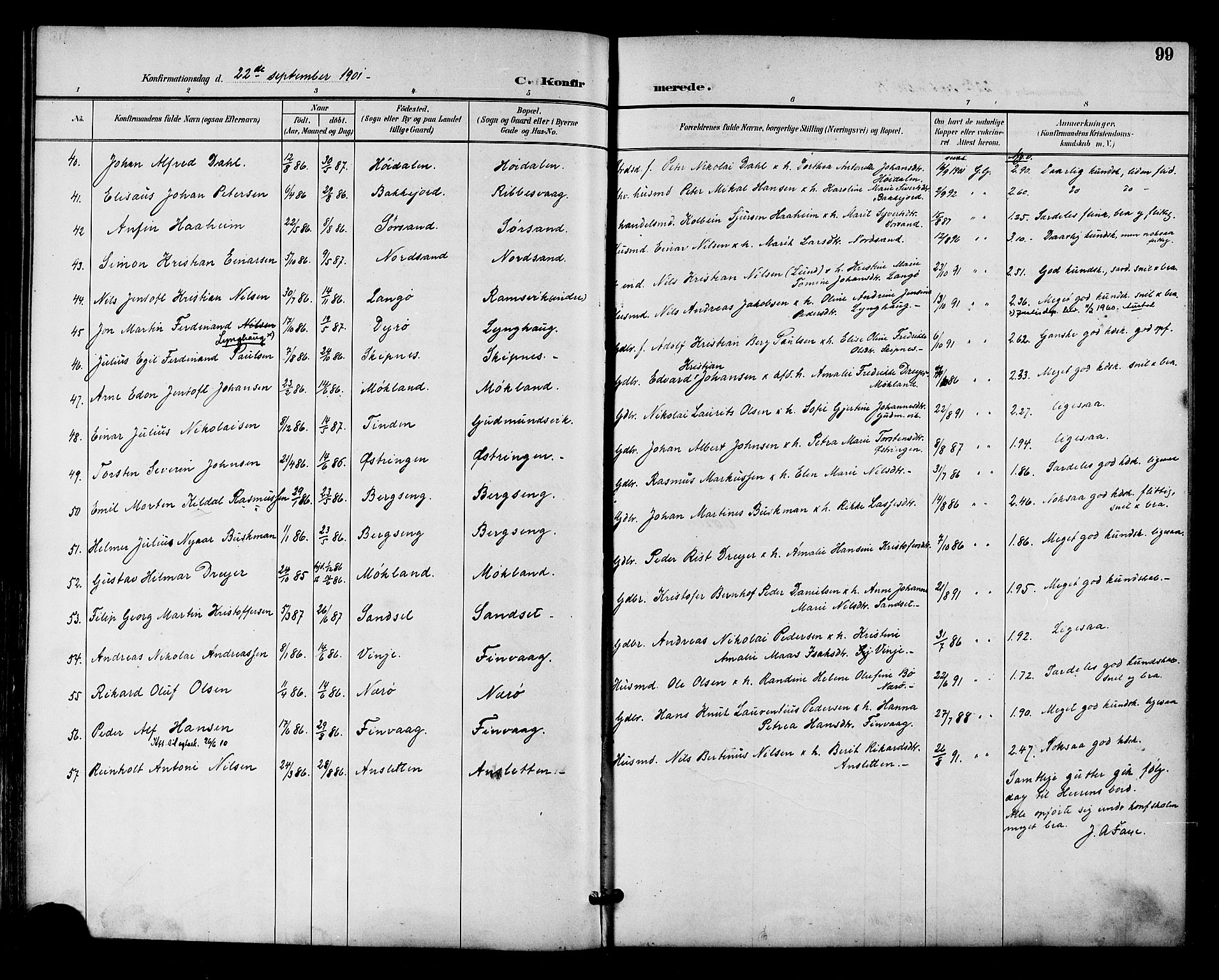 Ministerialprotokoller, klokkerbøker og fødselsregistre - Nordland, AV/SAT-A-1459/893/L1338: Parish register (official) no. 893A10, 1894-1903, p. 99