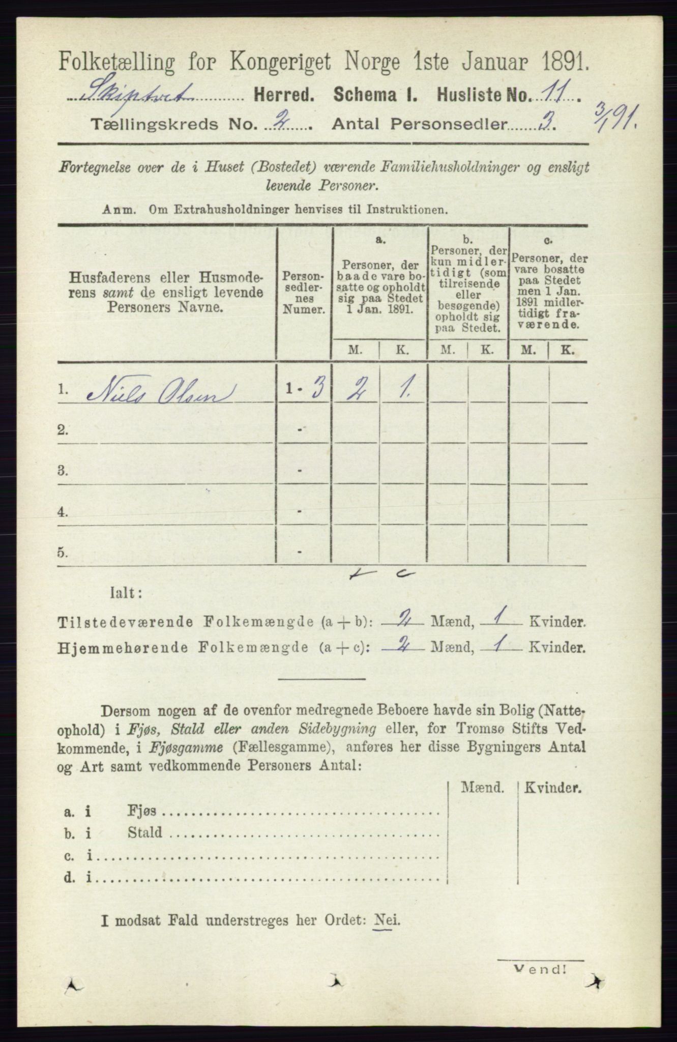 RA, 1891 census for 0127 Skiptvet, 1891, p. 477