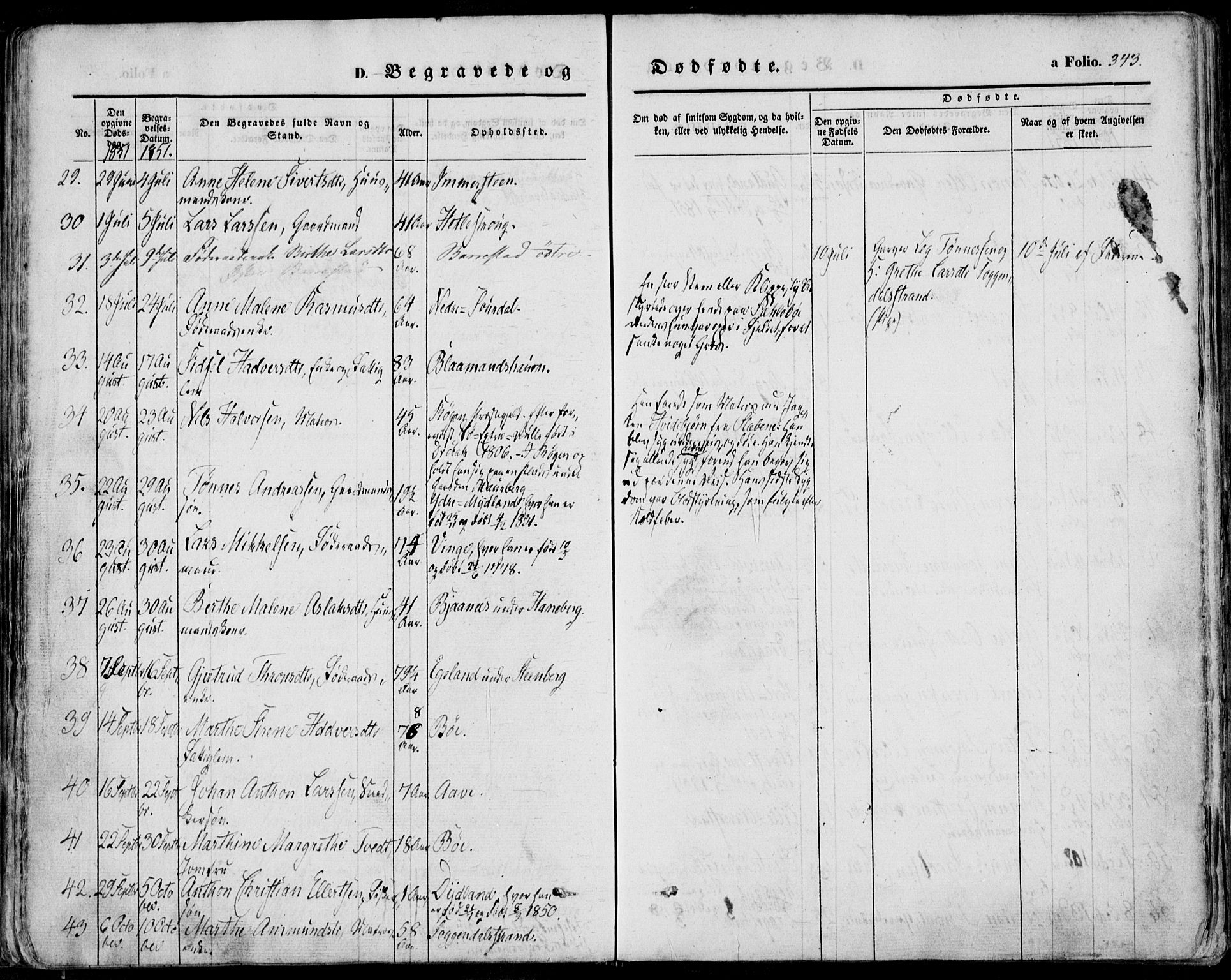 Sokndal sokneprestkontor, SAST/A-101808: Parish register (official) no. A 8.2, 1842-1857, p. 343
