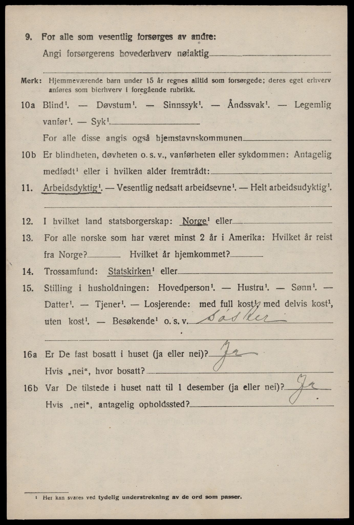 SAST, 1920 census for Strand, 1920, p. 4237