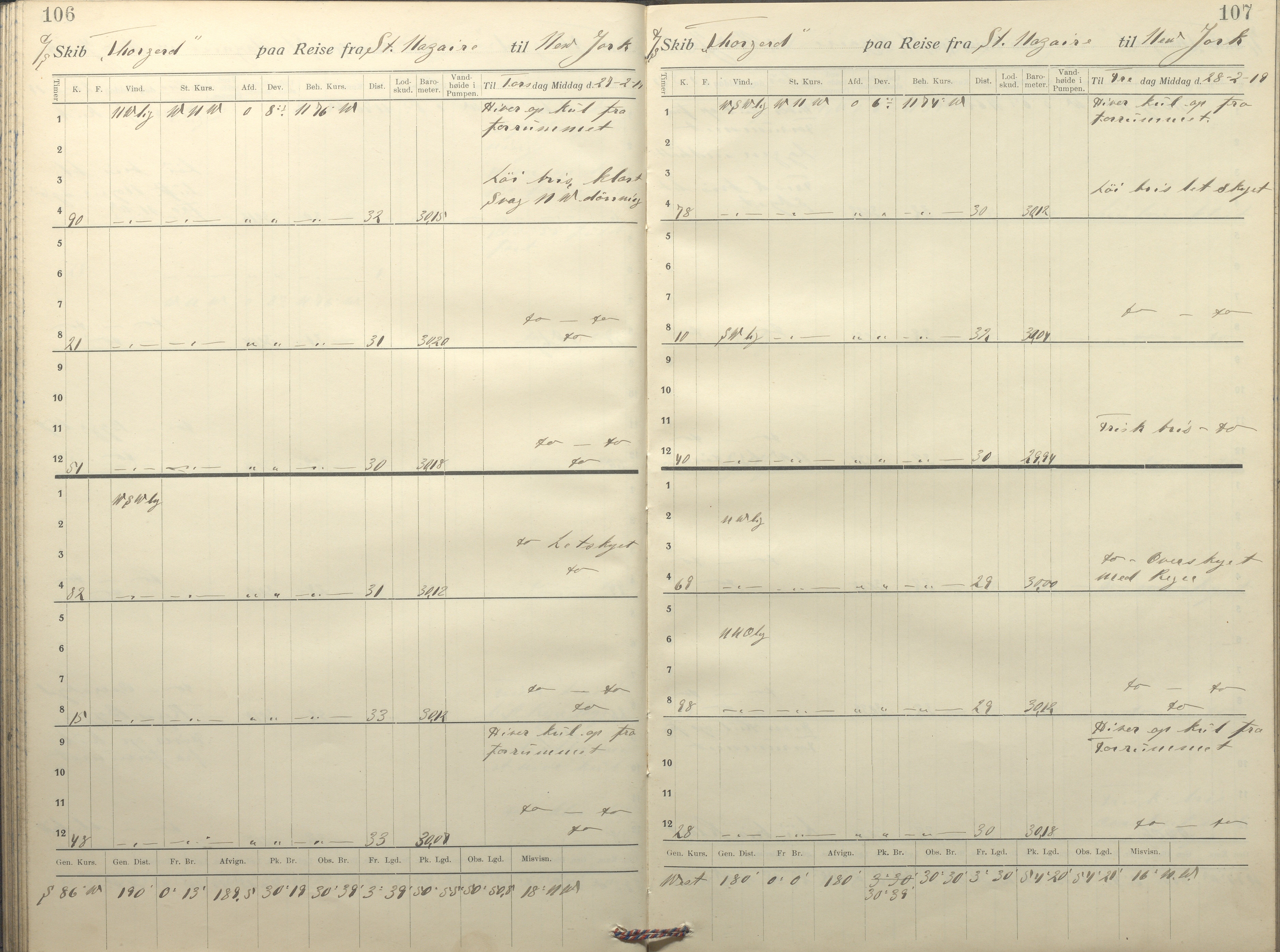 Fartøysarkivet, AAKS/PA-1934/F/L0360: Thorgerd (D/S), 1918-1919, p. 106-107