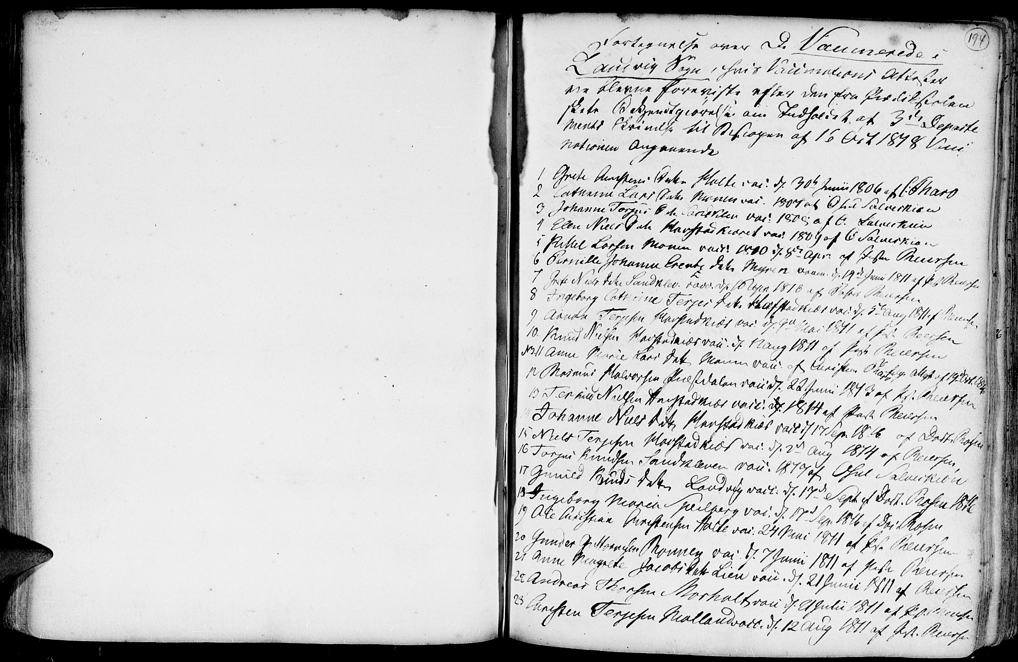 Hommedal sokneprestkontor, SAK/1111-0023/F/Fa/Fab/L0002: Parish register (official) no. A 2 /1, 1741-1848, p. 194