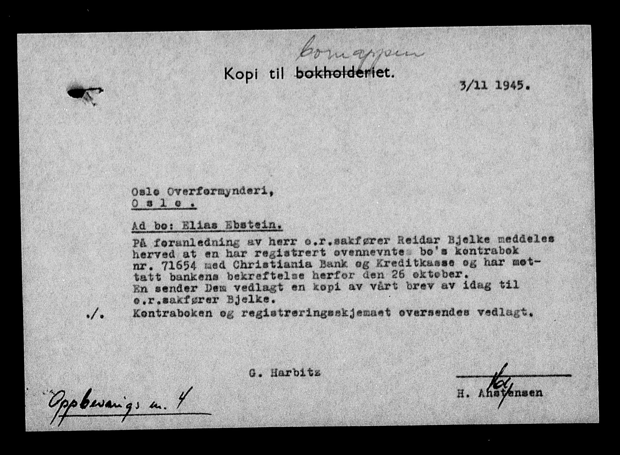 Justisdepartementet, Tilbakeføringskontoret for inndratte formuer, AV/RA-S-1564/H/Hc/Hcc/L0932: --, 1945-1947, p. 343