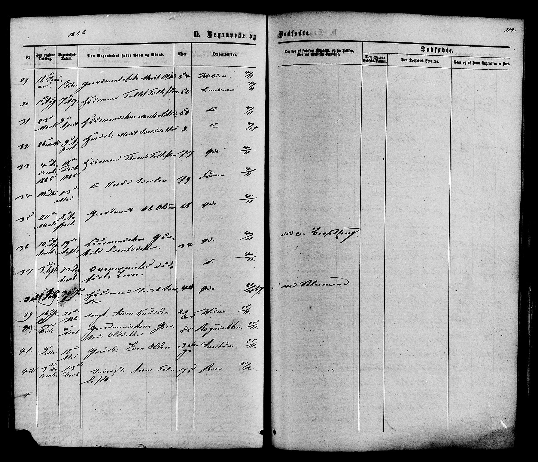 Vestre Slidre prestekontor, SAH/PREST-136/H/Ha/Haa/L0003: Parish register (official) no. 3, 1865-1880, p. 213