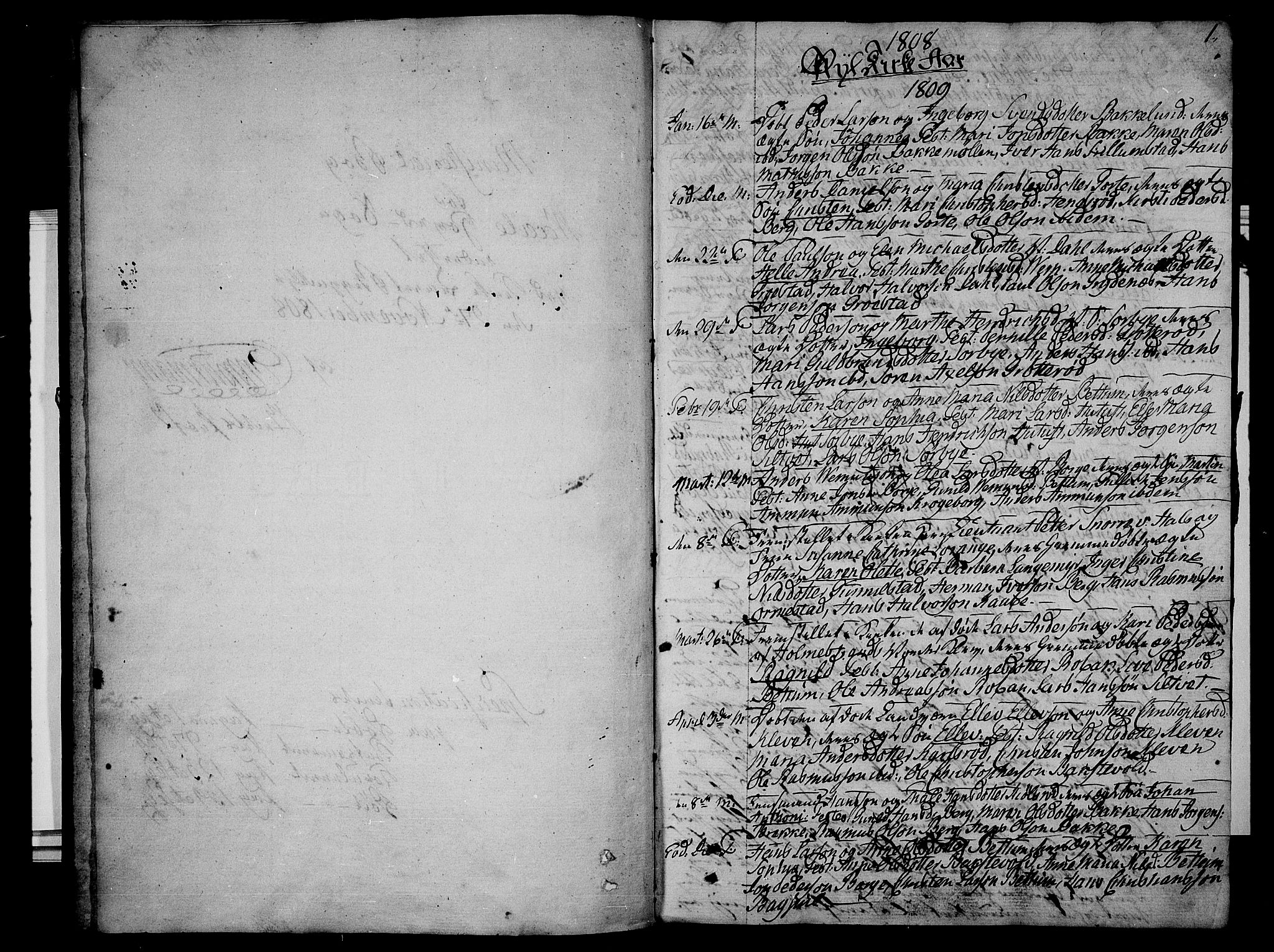 Våle kirkebøker, SAKO/A-334/F/Fa/L0006: Parish register (official) no. I 6, 1808-1814, p. 0-1