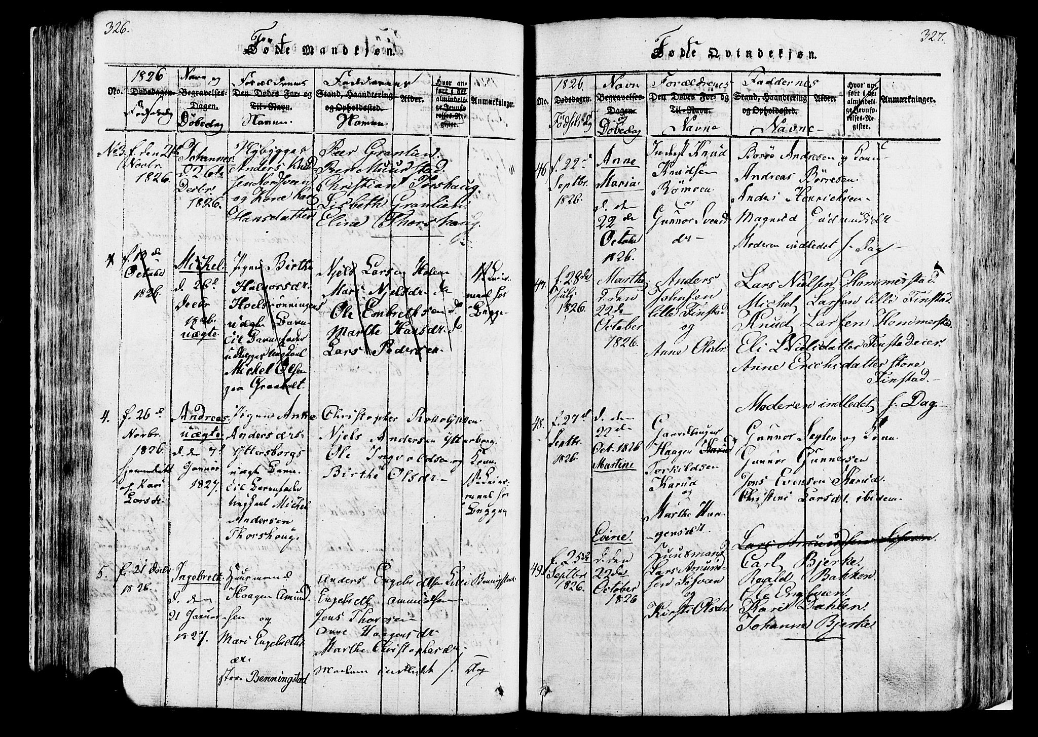 Løten prestekontor, AV/SAH-PREST-022/K/Ka/L0005: Parish register (official) no. 5, 1814-1832, p. 326-327