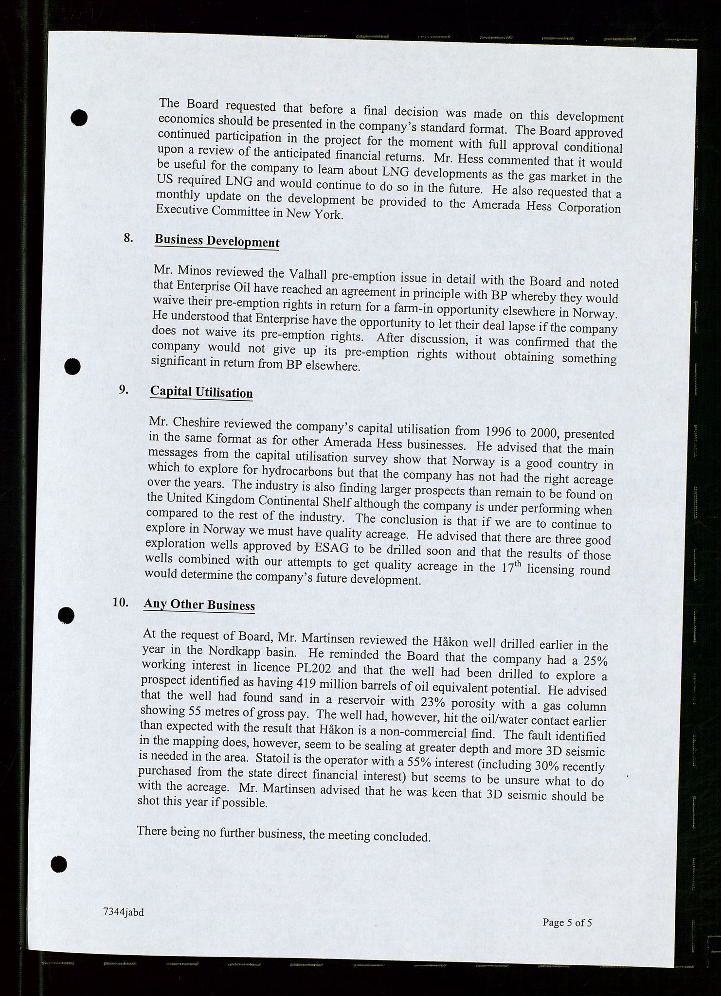 Pa 1766 - Hess Norge AS, SAST/A-102451/A/Aa/L0004: Referater og sakspapirer, 1999-2002, p. 186