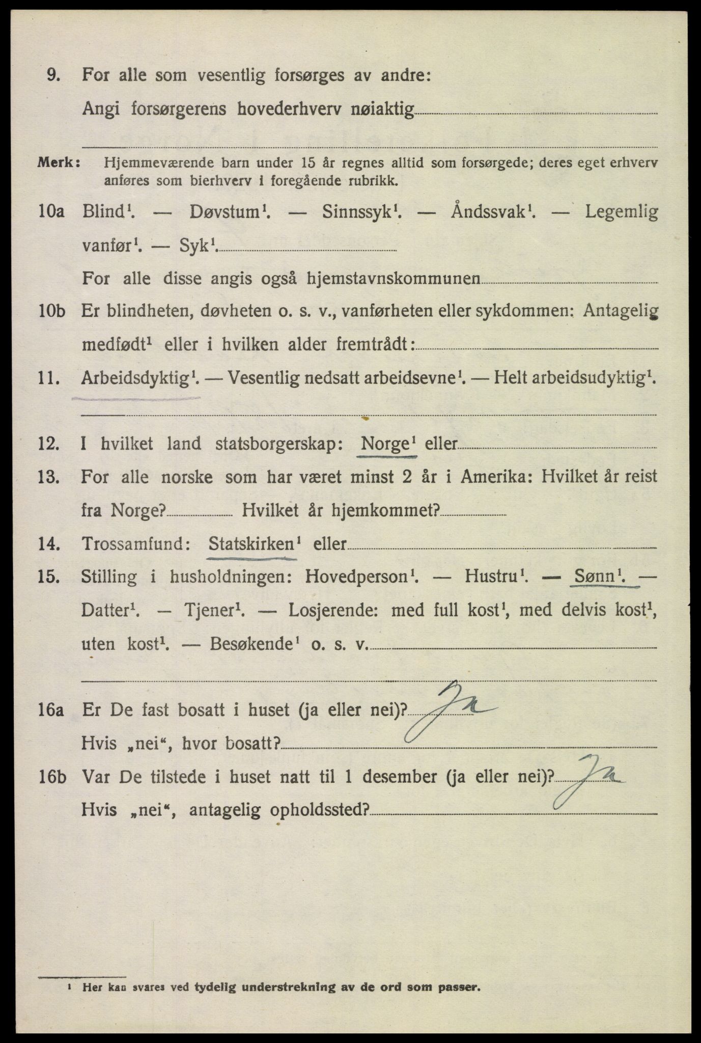 SAH, 1920 census for Grue, 1920, p. 2838