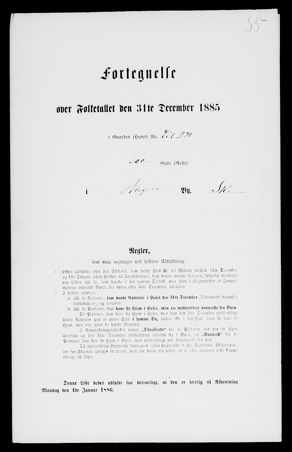 SAKO, 1885 census for 0806 Skien, 1885, p. 110