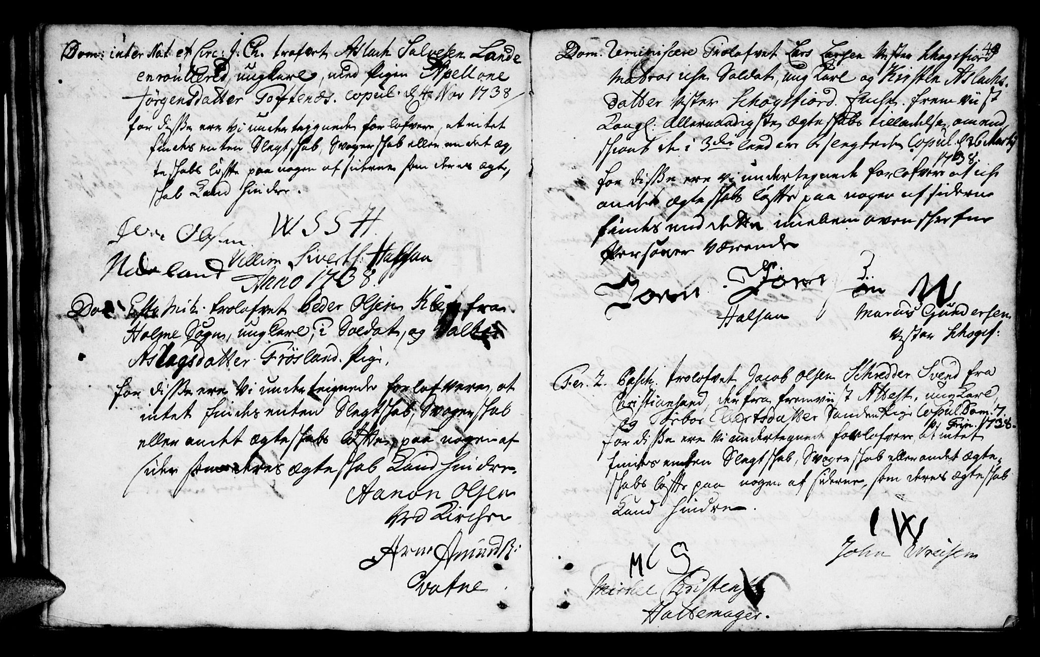 Mandal sokneprestkontor, SAK/1111-0030/F/Fa/Faa/L0002: Parish register (official) no. A 2, 1720-1754, p. 48