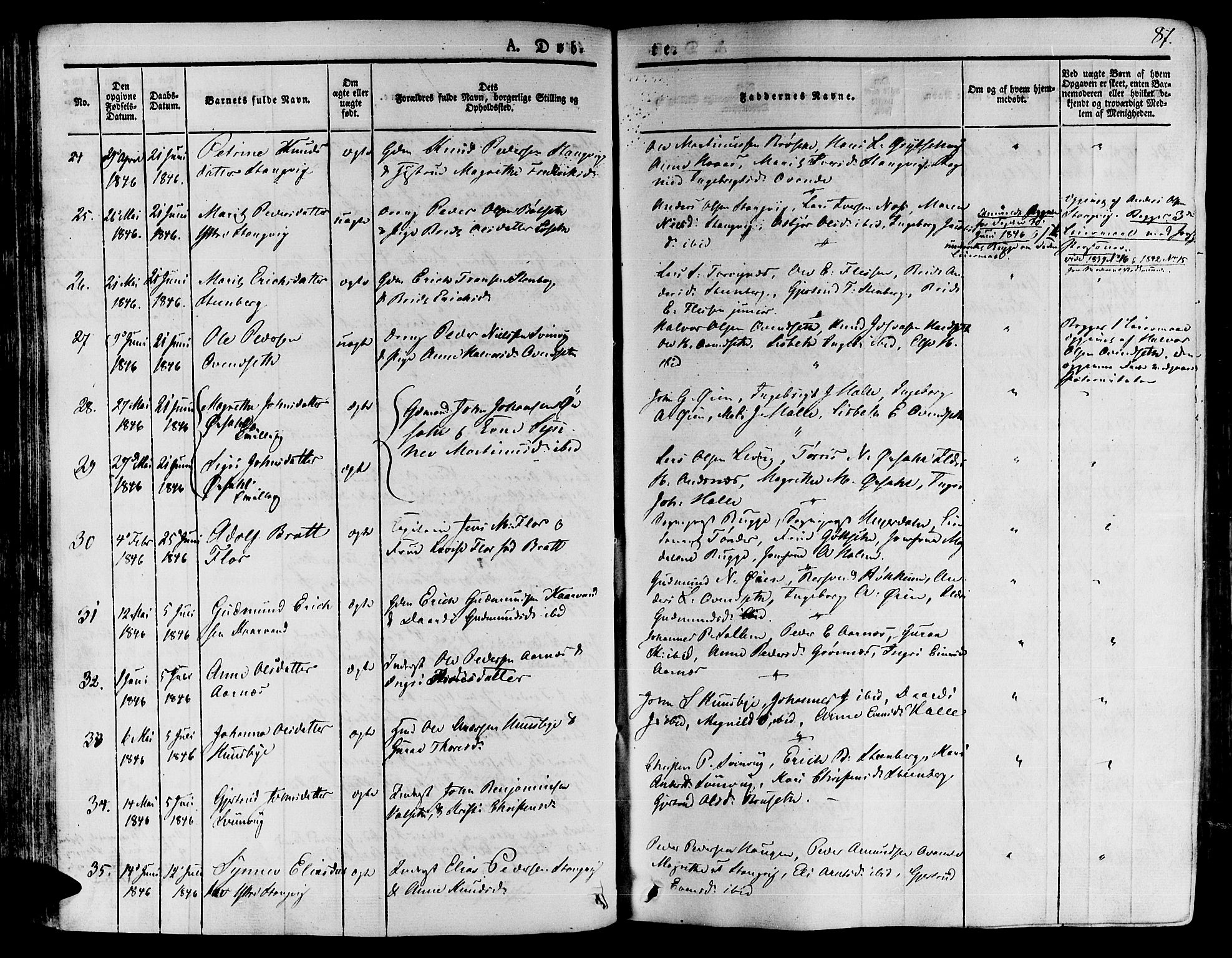 Ministerialprotokoller, klokkerbøker og fødselsregistre - Møre og Romsdal, AV/SAT-A-1454/592/L1024: Parish register (official) no. 592A03 /1, 1831-1849, p. 87