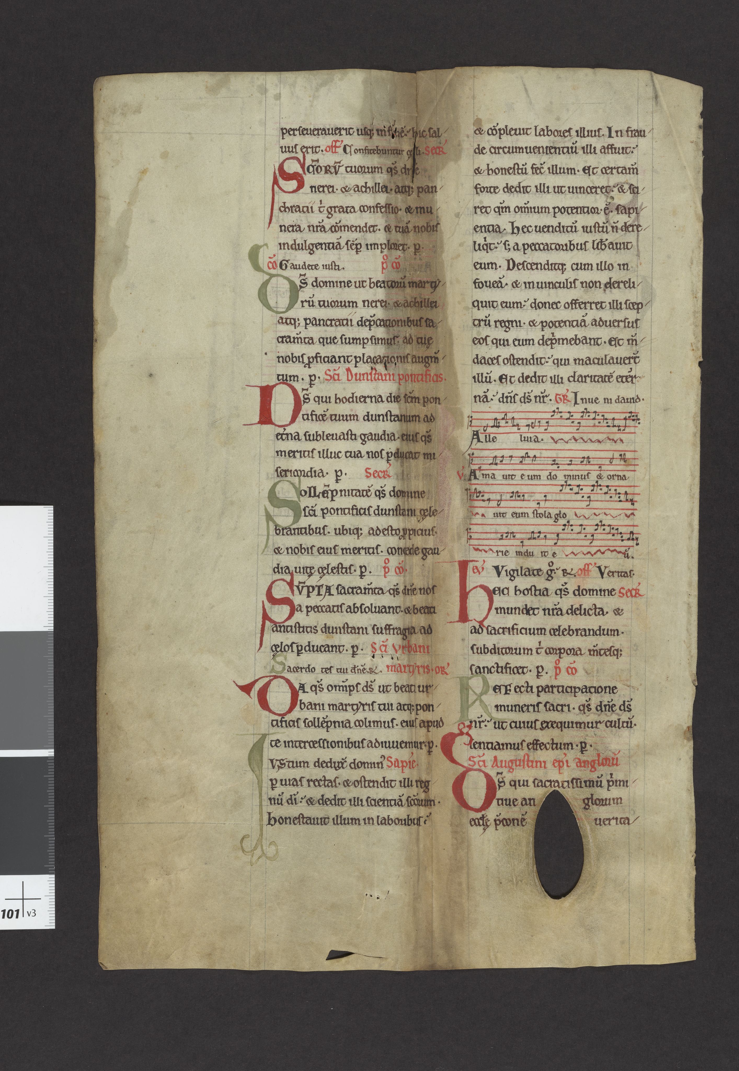 Riksarkivets diplomsamling, RA/EA-5965/F27/F27A/F27Ab/L0001: Latinske fragmenter stort format, 1100-1536, p. 80