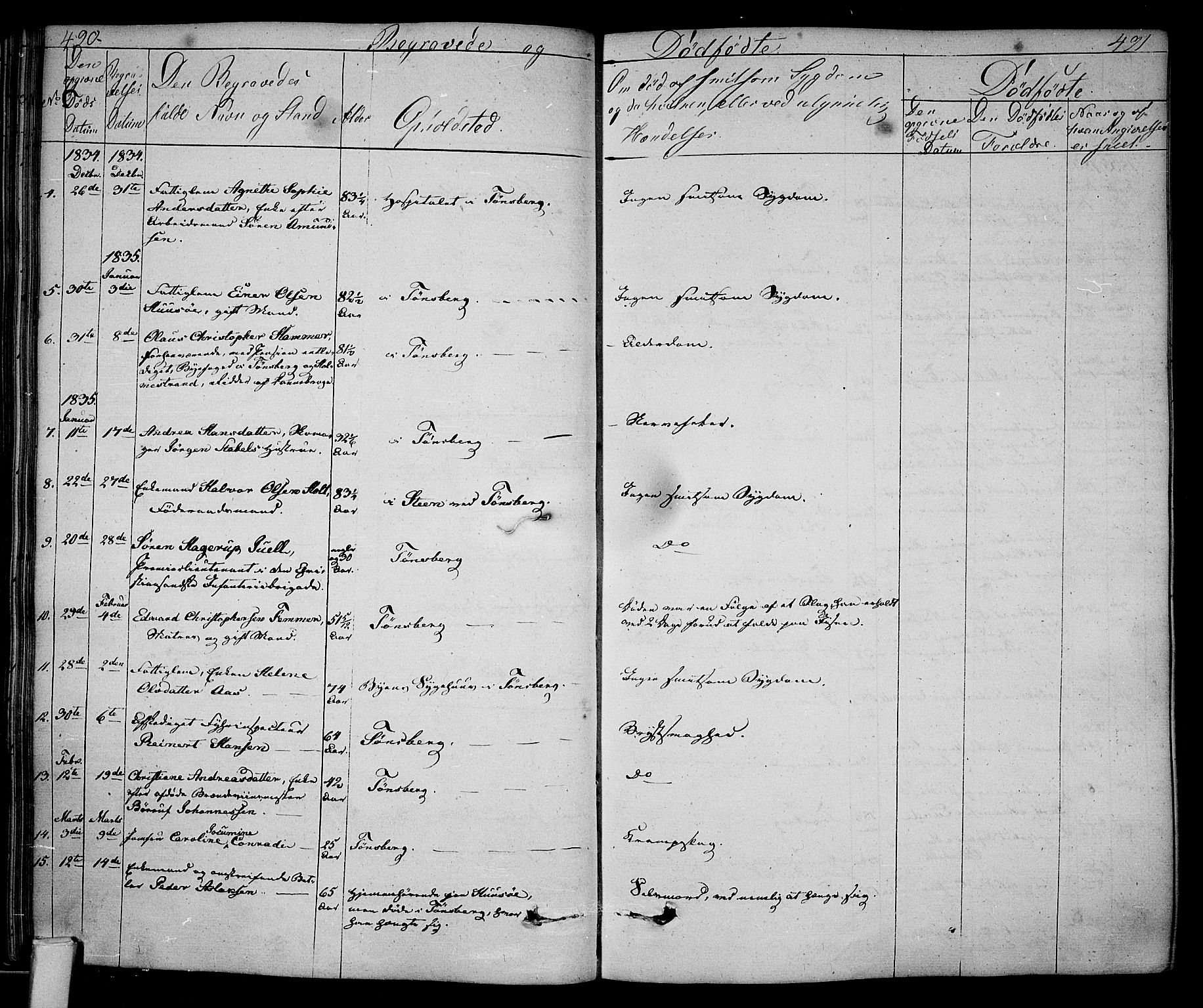 Tønsberg kirkebøker, SAKO/A-330/F/Fa/L0005: Parish register (official) no. I 5, 1827-1836, p. 490-491