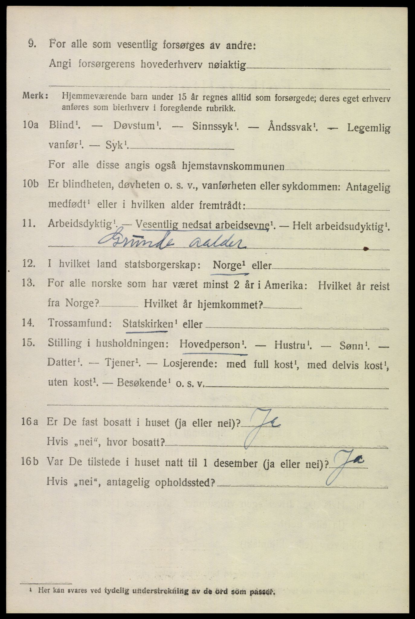 SAK, 1920 census for Høvåg, 1920, p. 4015