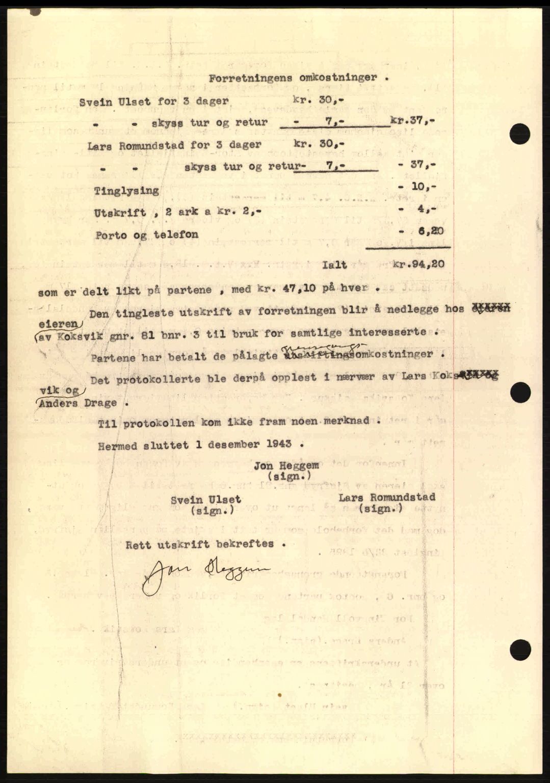 Nordmøre sorenskriveri, AV/SAT-A-4132/1/2/2Ca: Mortgage book no. A97, 1944-1944, Diary no: : 623/1944