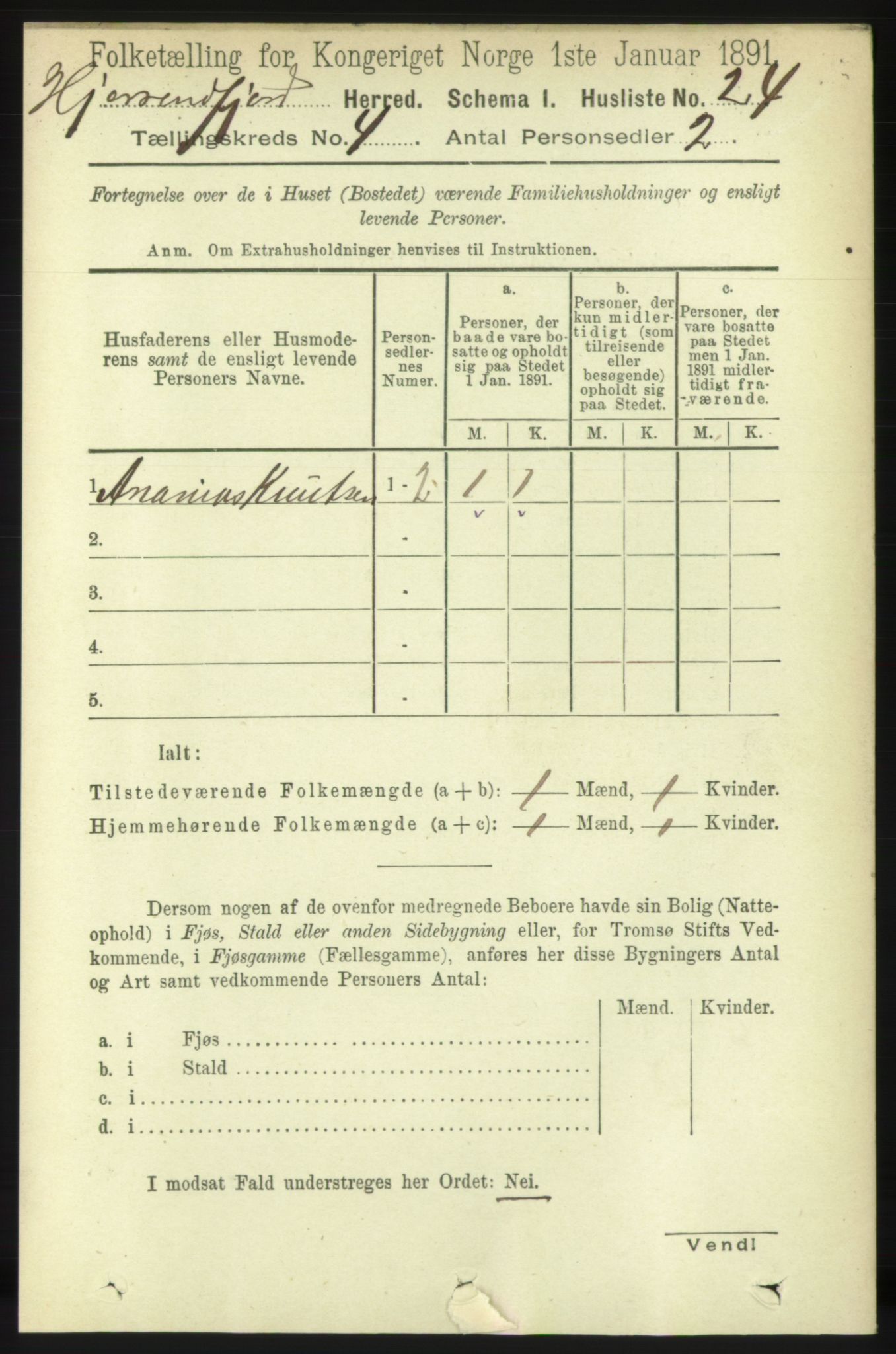 RA, 1891 census for 1522 Hjørundfjord, 1891, p. 663